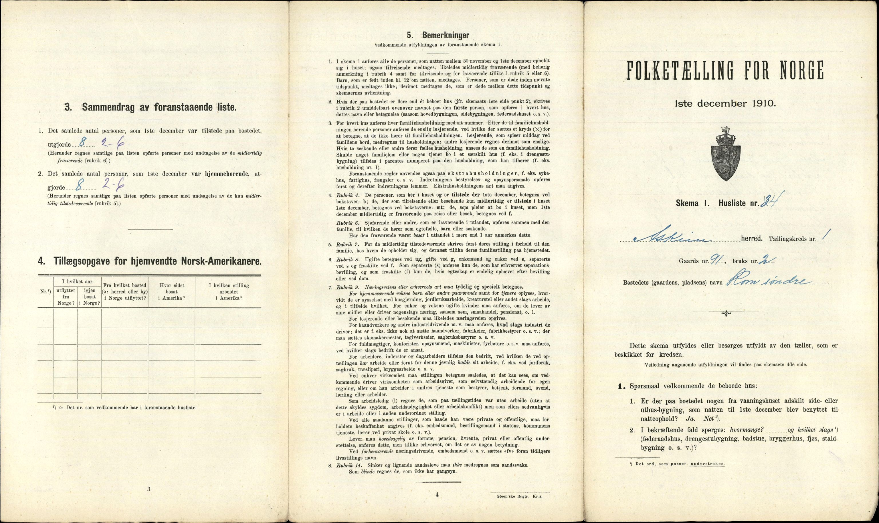 RA, 1910 census for Askim, 1910, p. 35