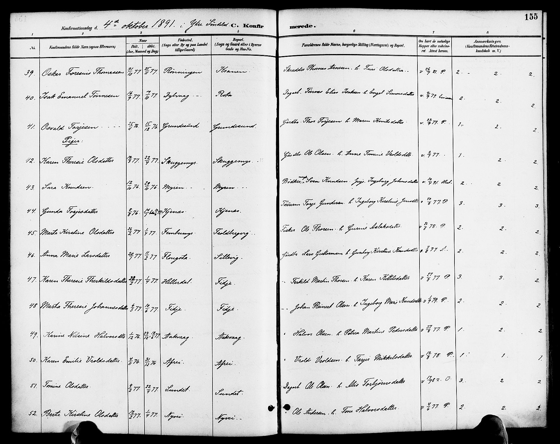 Søndeled sokneprestkontor, AV/SAK-1111-0038/F/Fa/L0005: Parish register (official) no. A 5, 1889-1899, p. 155