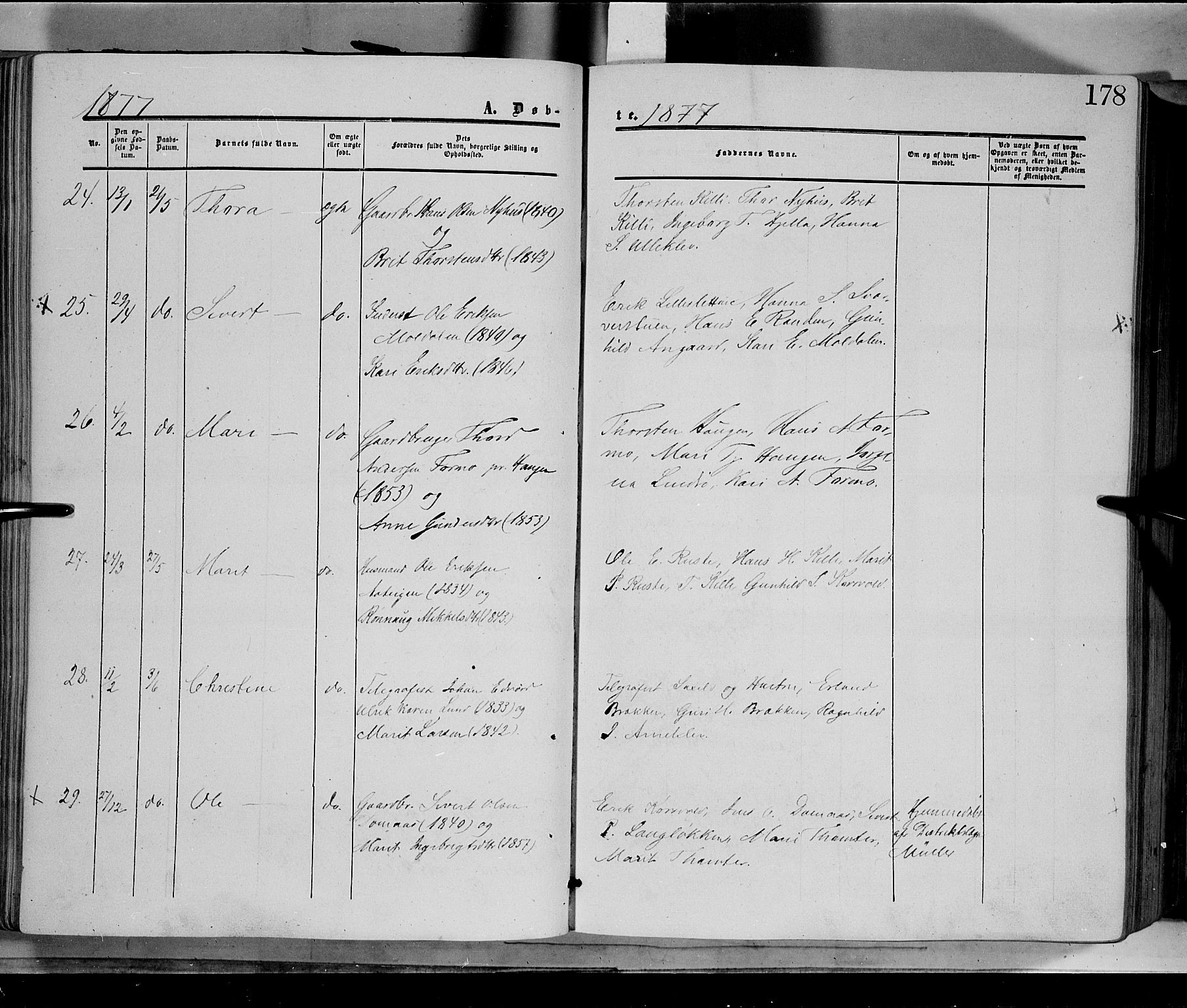 Dovre prestekontor, AV/SAH-PREST-066/H/Ha/Haa/L0001: Parish register (official) no. 1, 1854-1878, p. 178