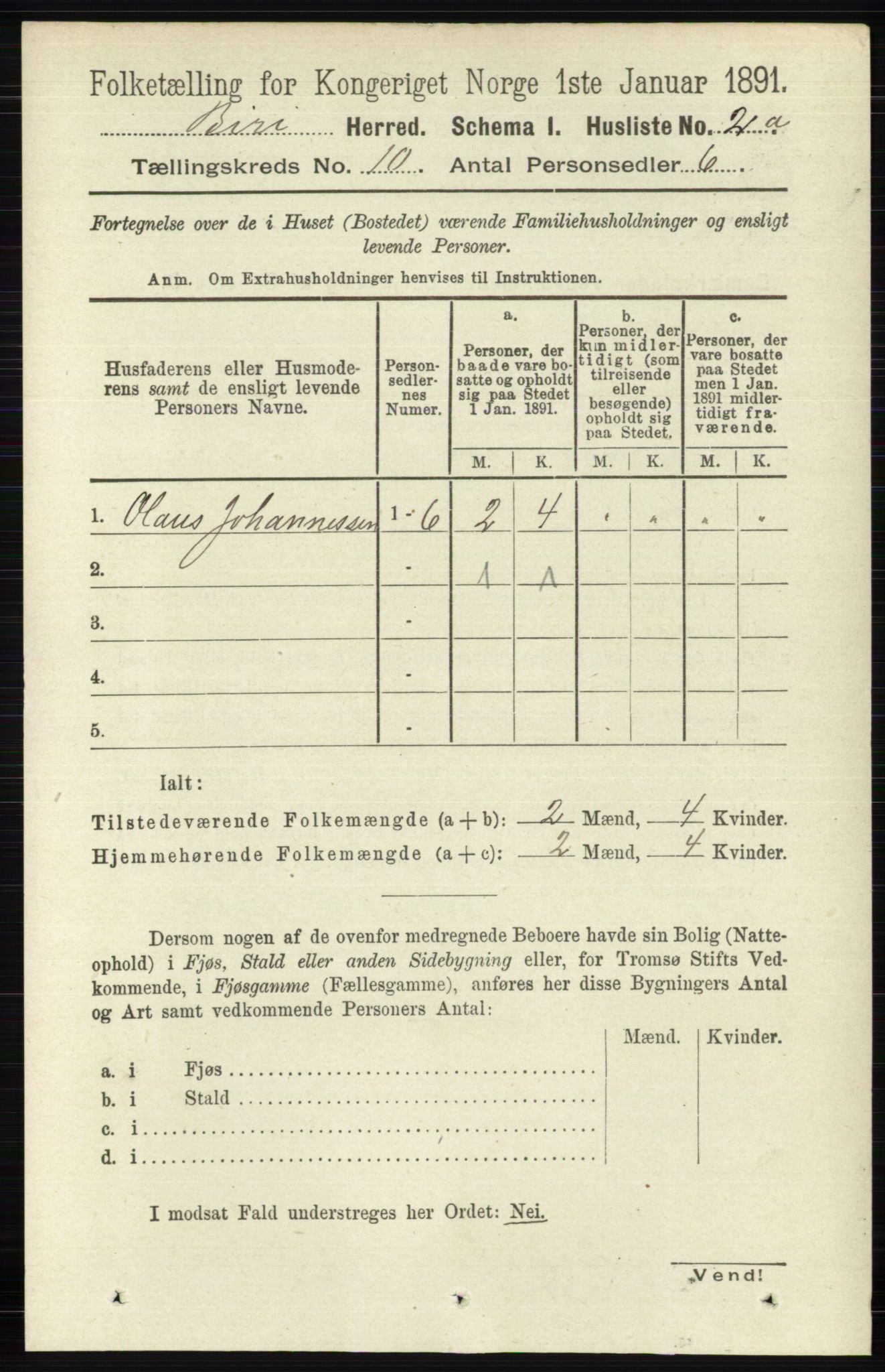 RA, 1891 census for 0525 Biri, 1891, p. 3740