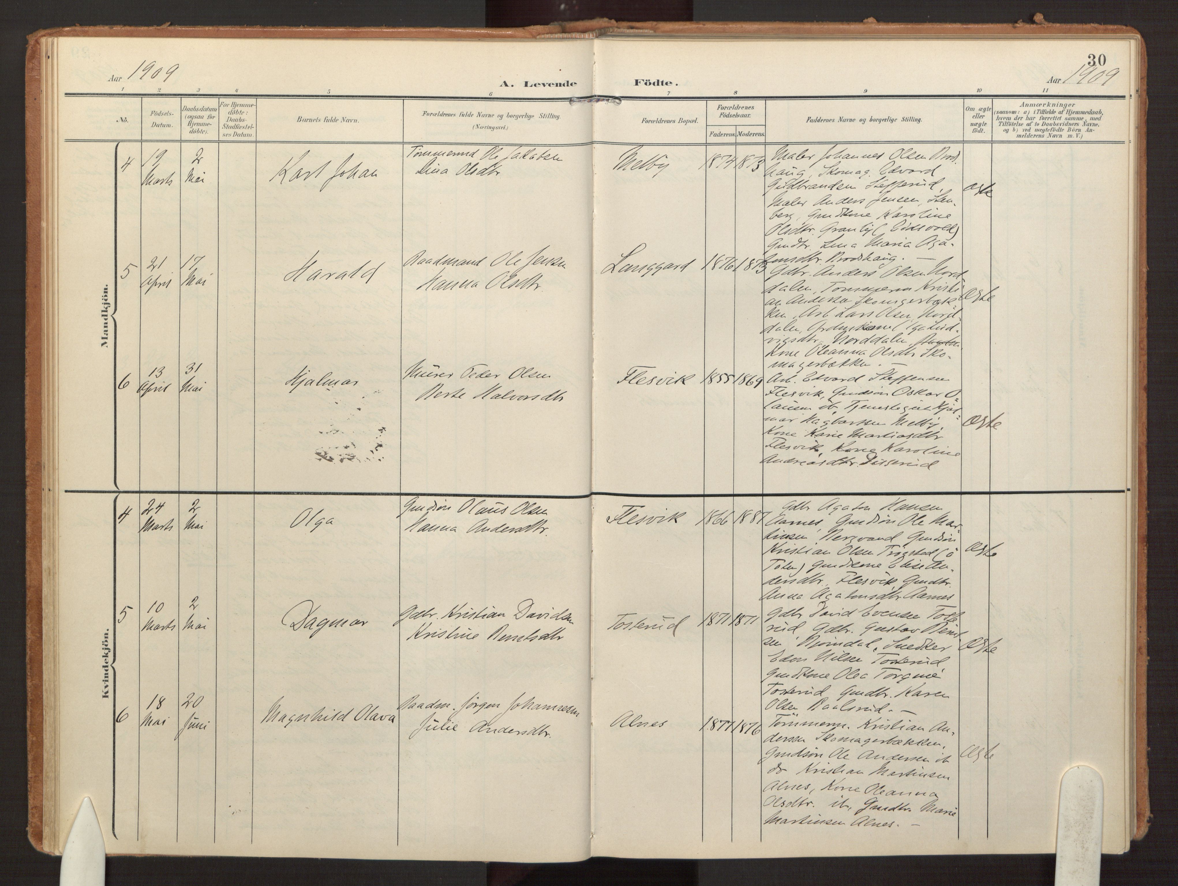 Hurdal prestekontor Kirkebøker, SAO/A-10889/F/Fb/L0004: Parish register (official) no. II 4, 1902-1924, p. 30