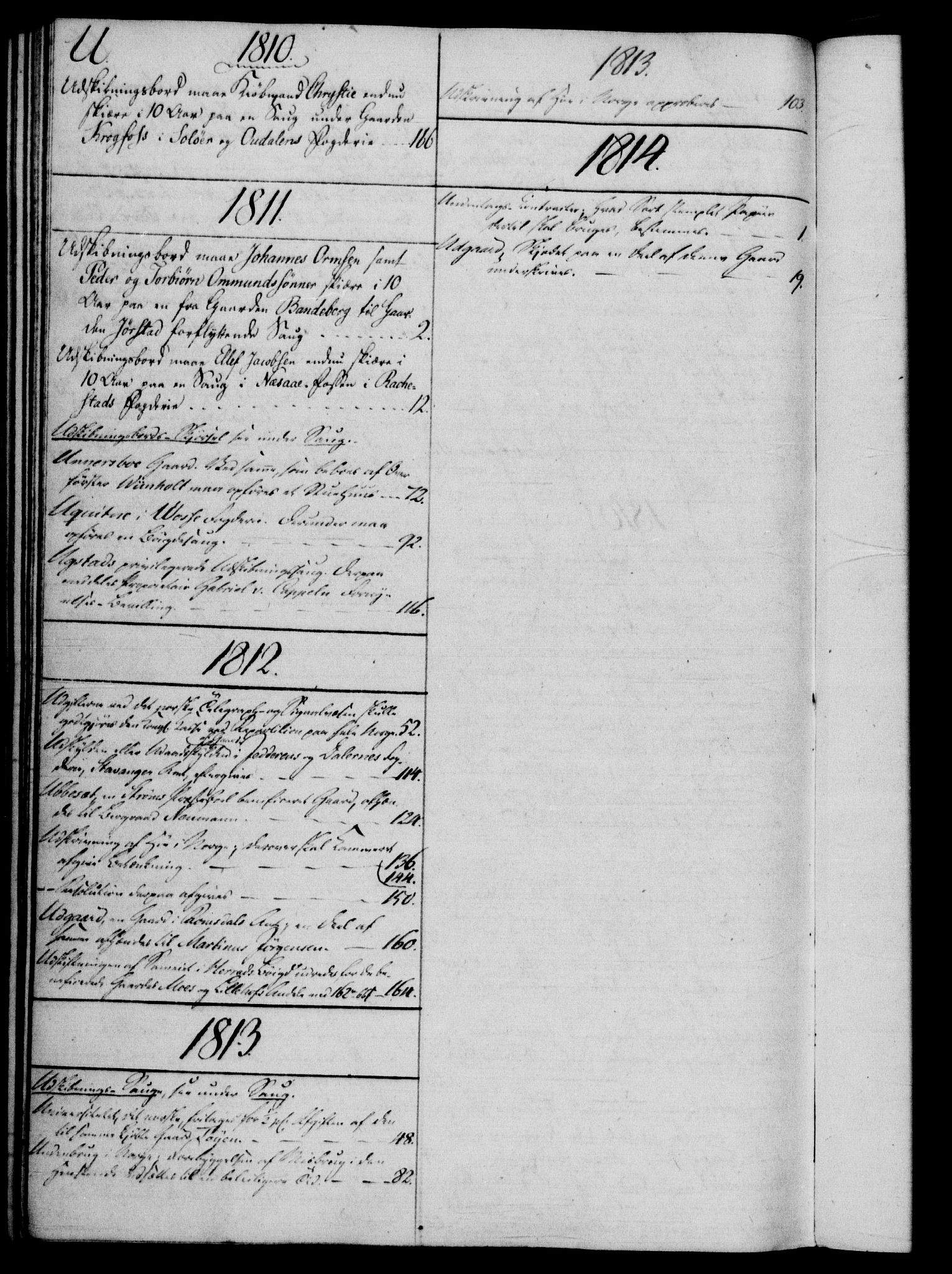 Rentekammeret, Kammerkanselliet, RA/EA-3111/G/Gf/Gfb/L0016: Register til norske relasjons- og resolusjonsprotokoller (merket RK 52.111), 1801-1814, p. 179
