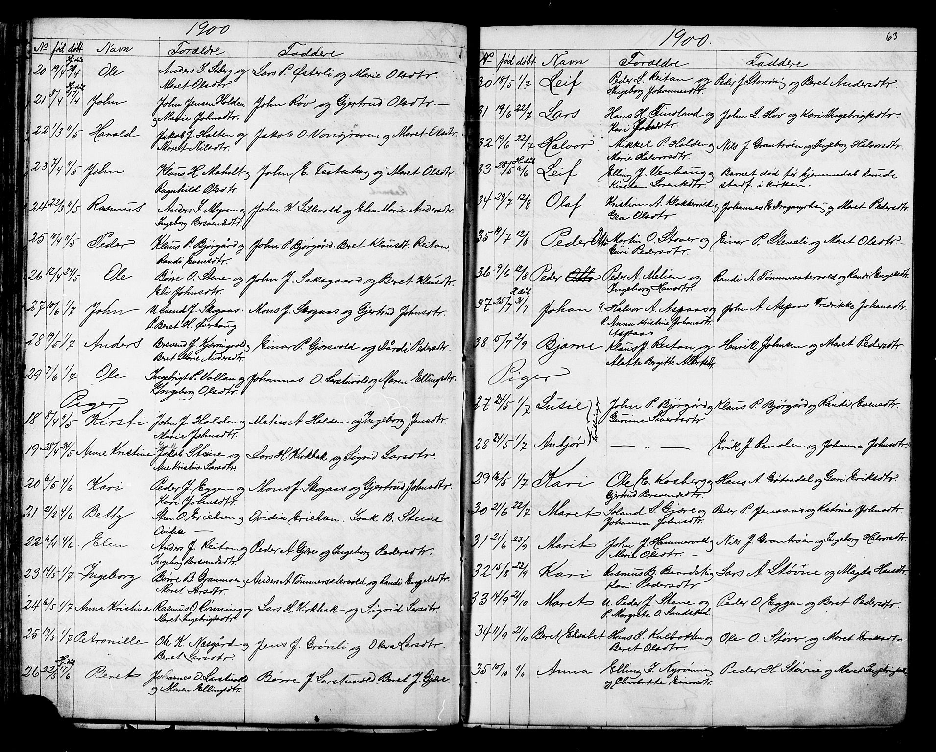 Ministerialprotokoller, klokkerbøker og fødselsregistre - Sør-Trøndelag, AV/SAT-A-1456/686/L0985: Parish register (copy) no. 686C01, 1871-1933, p. 63