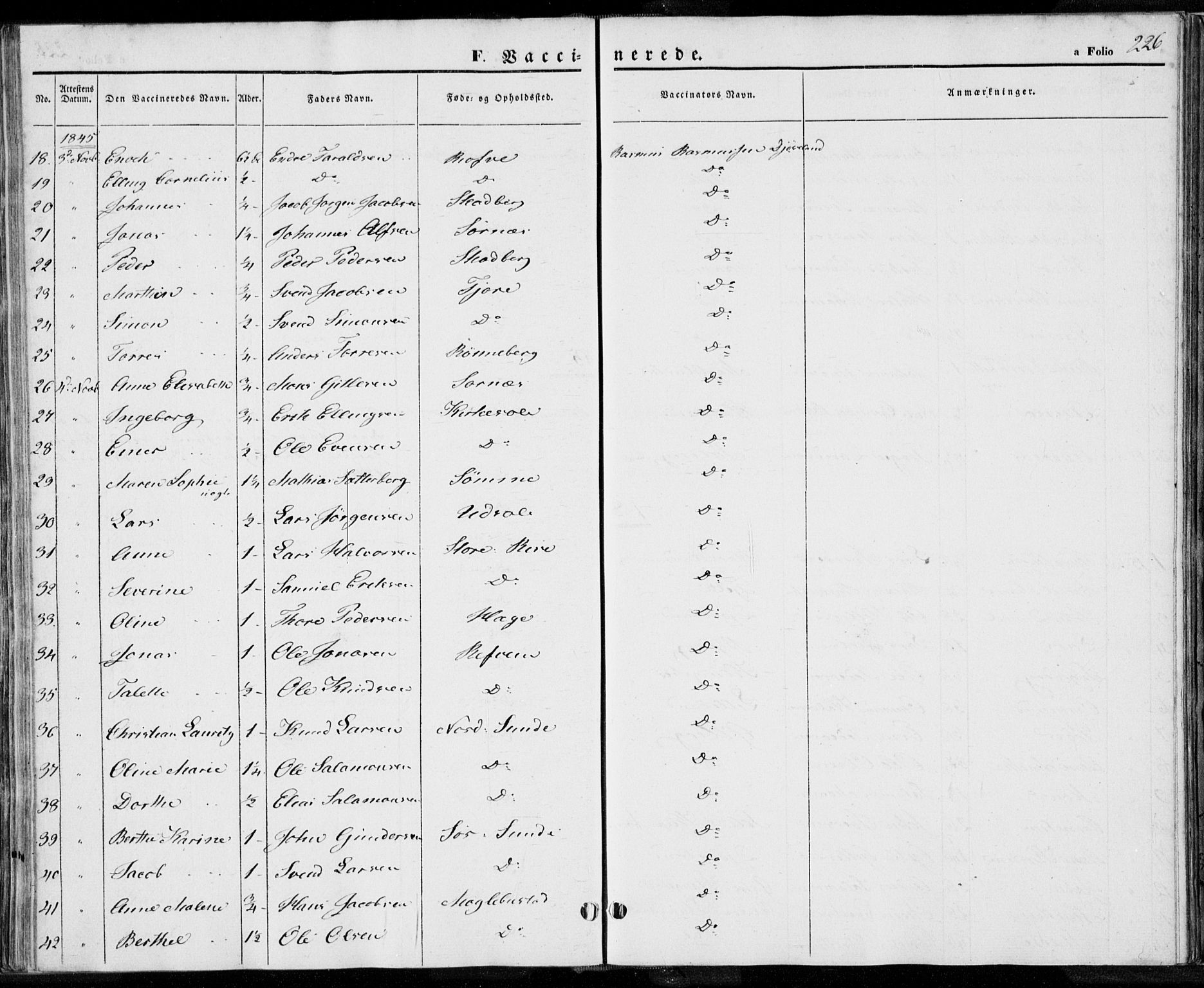 Håland sokneprestkontor, SAST/A-101802/001/30BA/L0006: Parish register (official) no. A 6, 1842-1853, p. 226