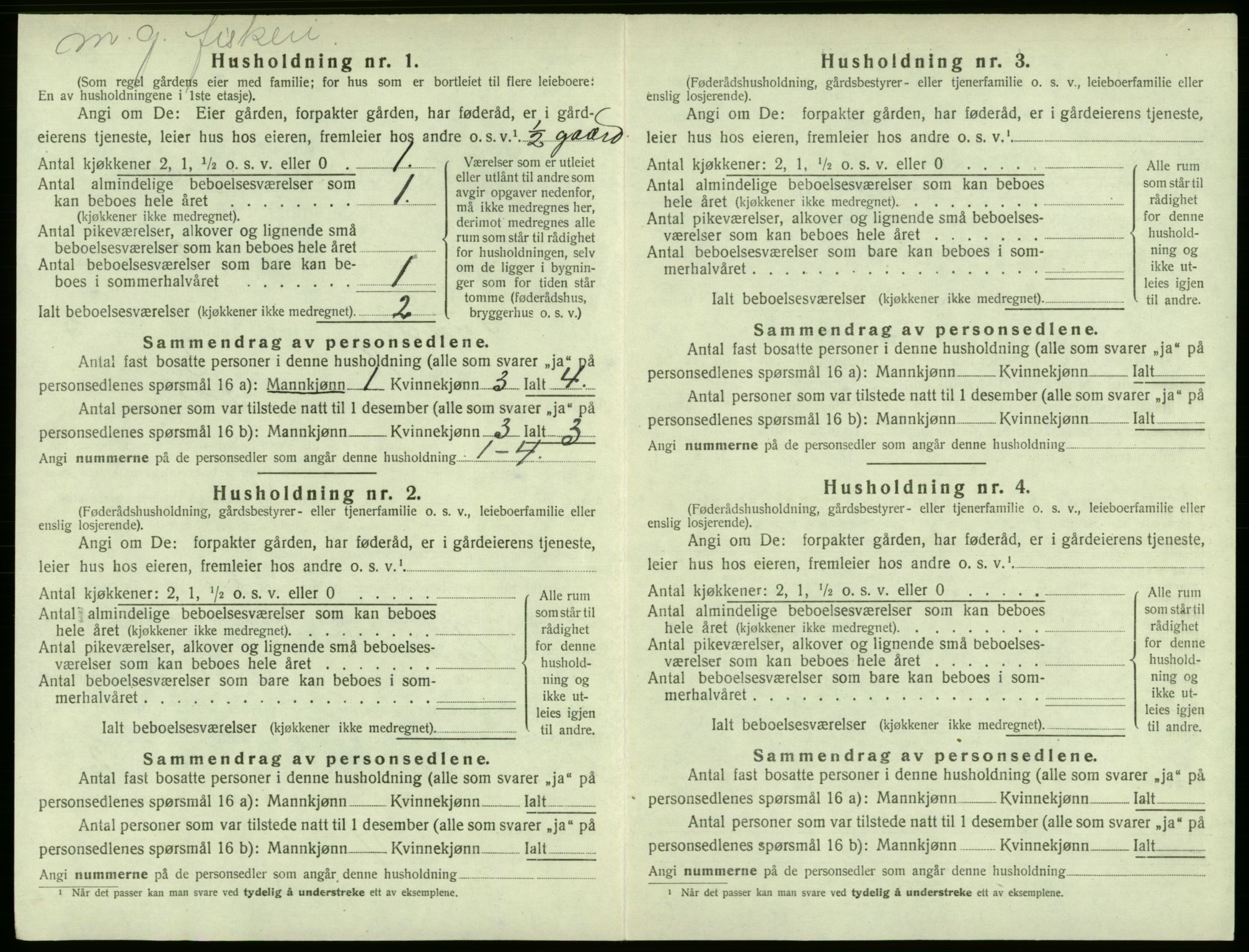 SAB, 1920 census for Sund, 1920, p. 373