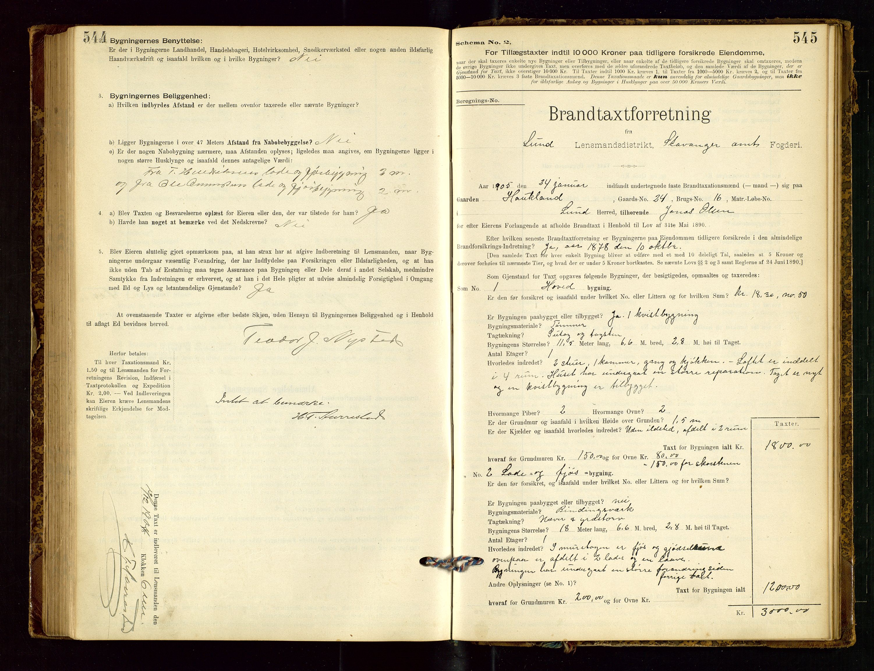 Lund lensmannskontor, SAST/A-100303/Gob/L0001: "Brandtakstprotokol", 1894-1907, p. 544-545
