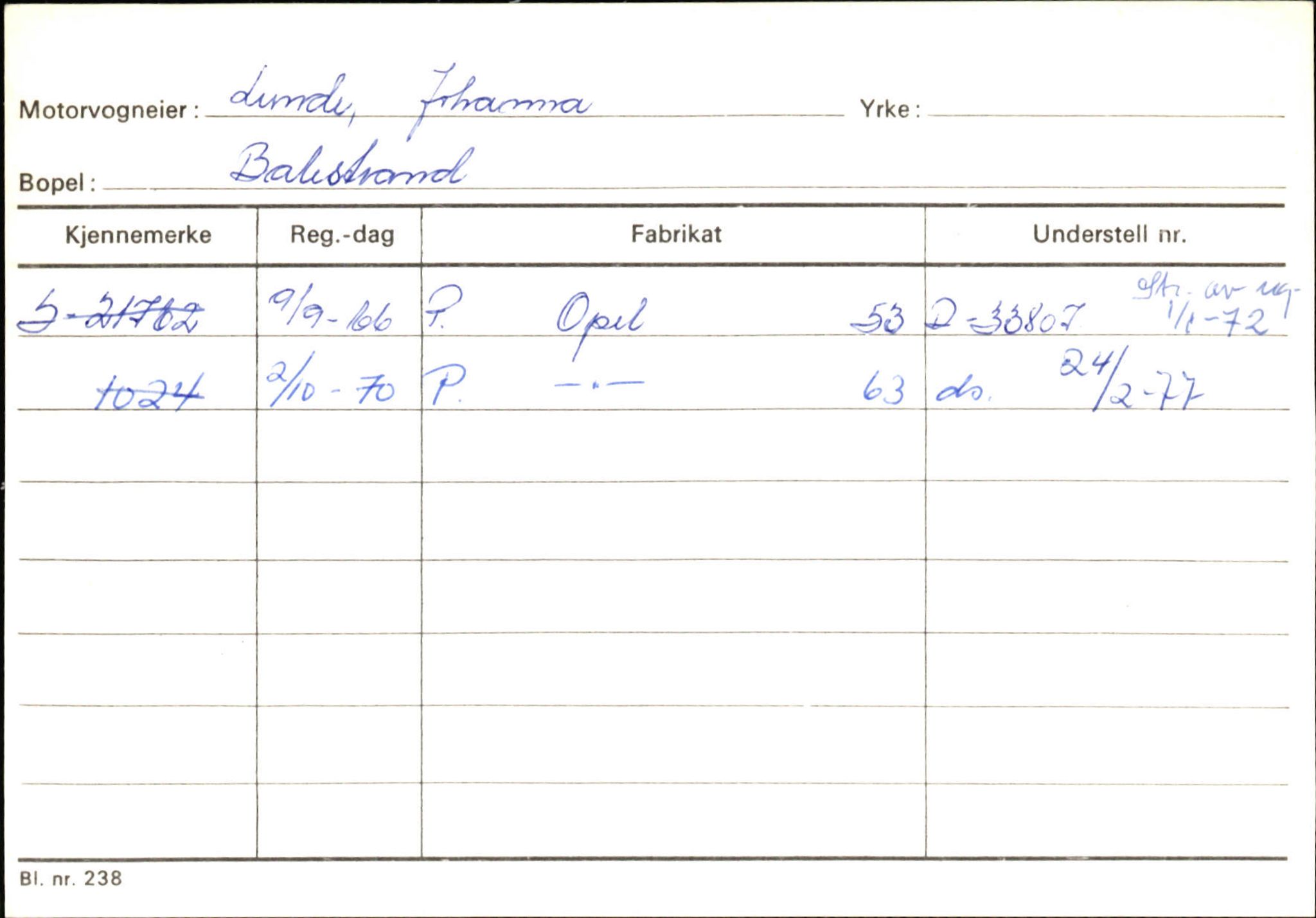 Statens vegvesen, Sogn og Fjordane vegkontor, AV/SAB-A-5301/4/F/L0132: Eigarregister Askvoll A-Å. Balestrand A-Å, 1945-1975, p. 2005