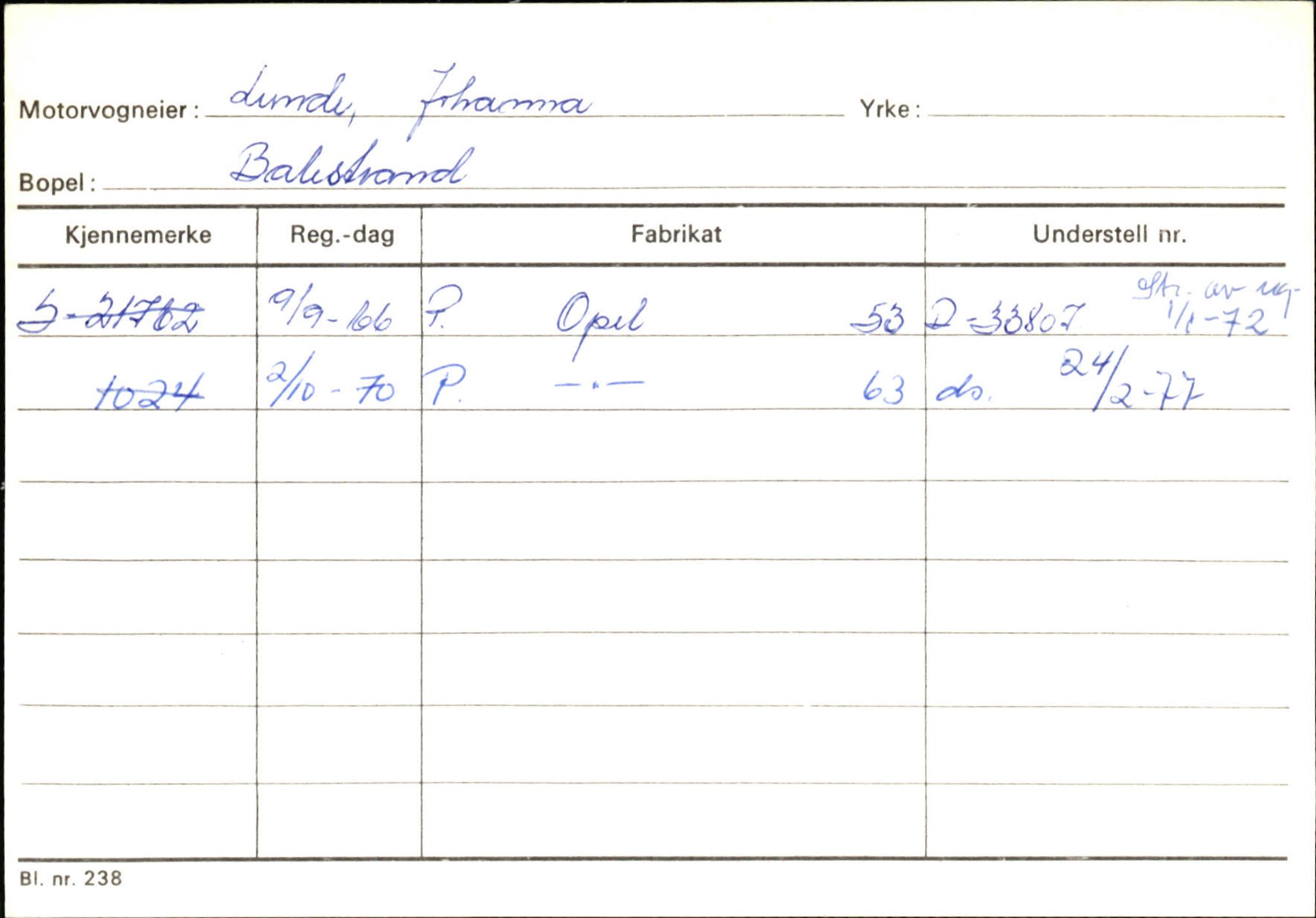 Statens vegvesen, Sogn og Fjordane vegkontor, SAB/A-5301/4/F/L0132: Eigarregister Askvoll A-Å. Balestrand A-Å, 1945-1975, p. 2005