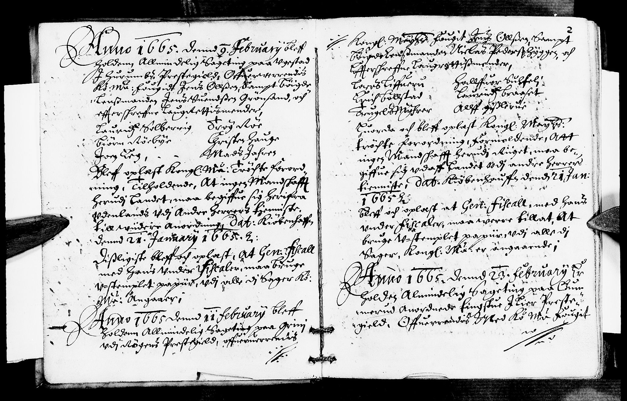 Lier, Røyken og Hurum sorenskriveri, AV/SAKO-A-89/F/Fa/L0006: Tingbok, 1665-1666, p. 2