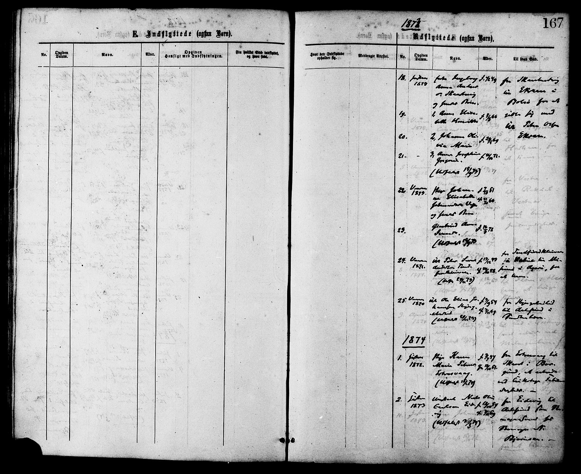 Ministerialprotokoller, klokkerbøker og fødselsregistre - Møre og Romsdal, AV/SAT-A-1454/525/L0373: Parish register (official) no. 525A03, 1864-1879, p. 167