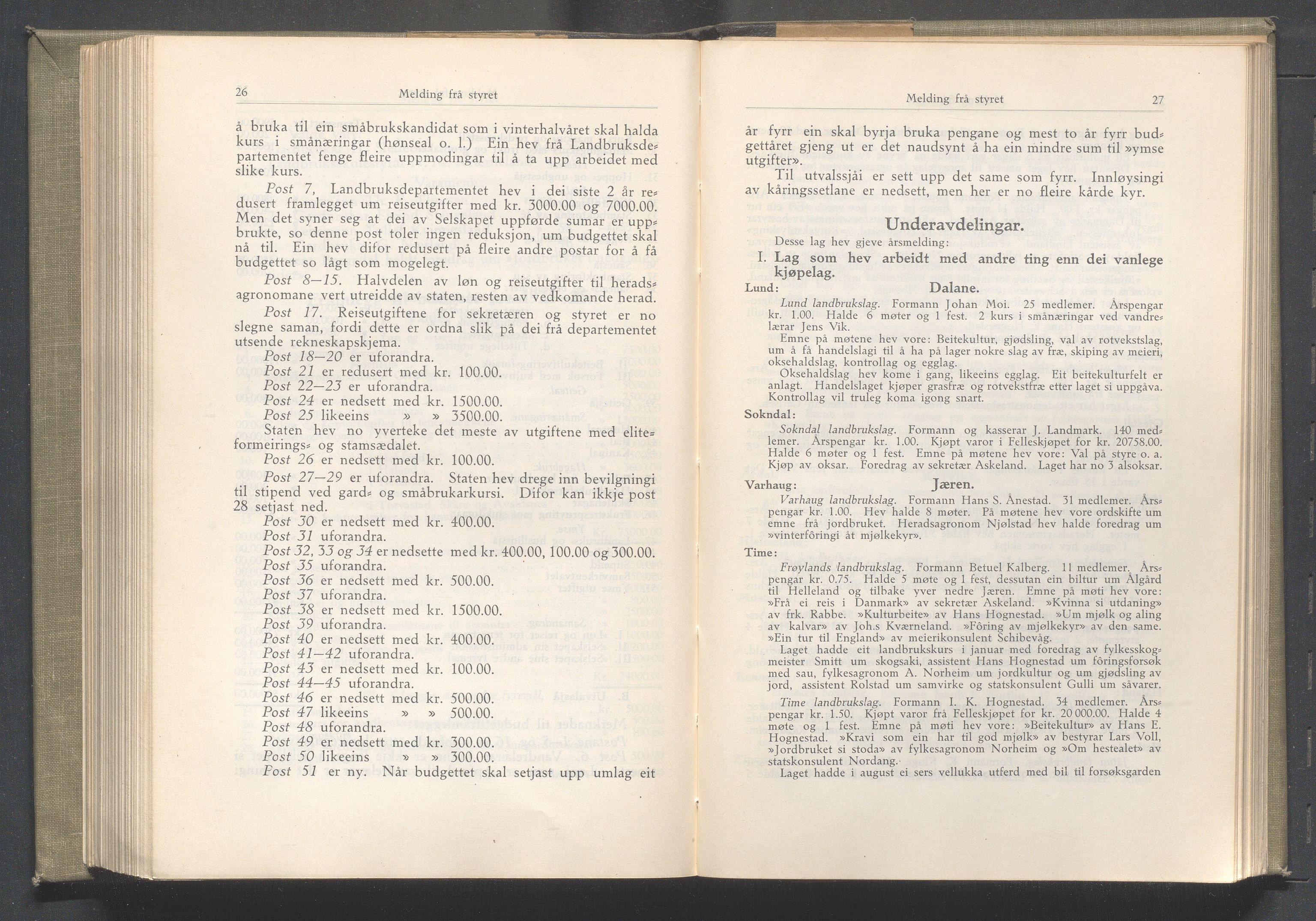 Rogaland fylkeskommune - Fylkesrådmannen , IKAR/A-900/A/Aa/Aaa/L0043: Møtebok , 1924, p. 26-27