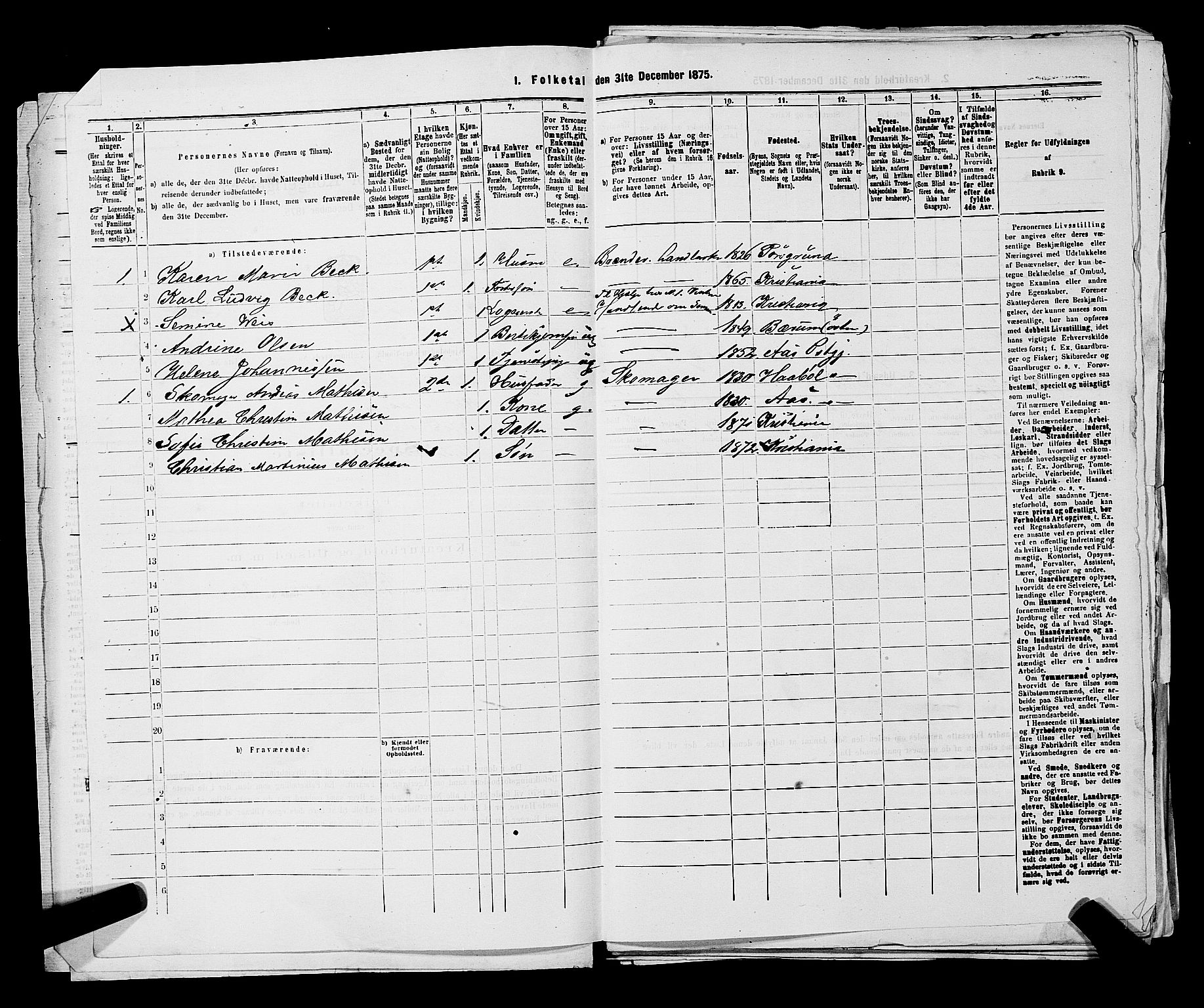 RA, 1875 census for 0301 Kristiania, 1875, p. 6708