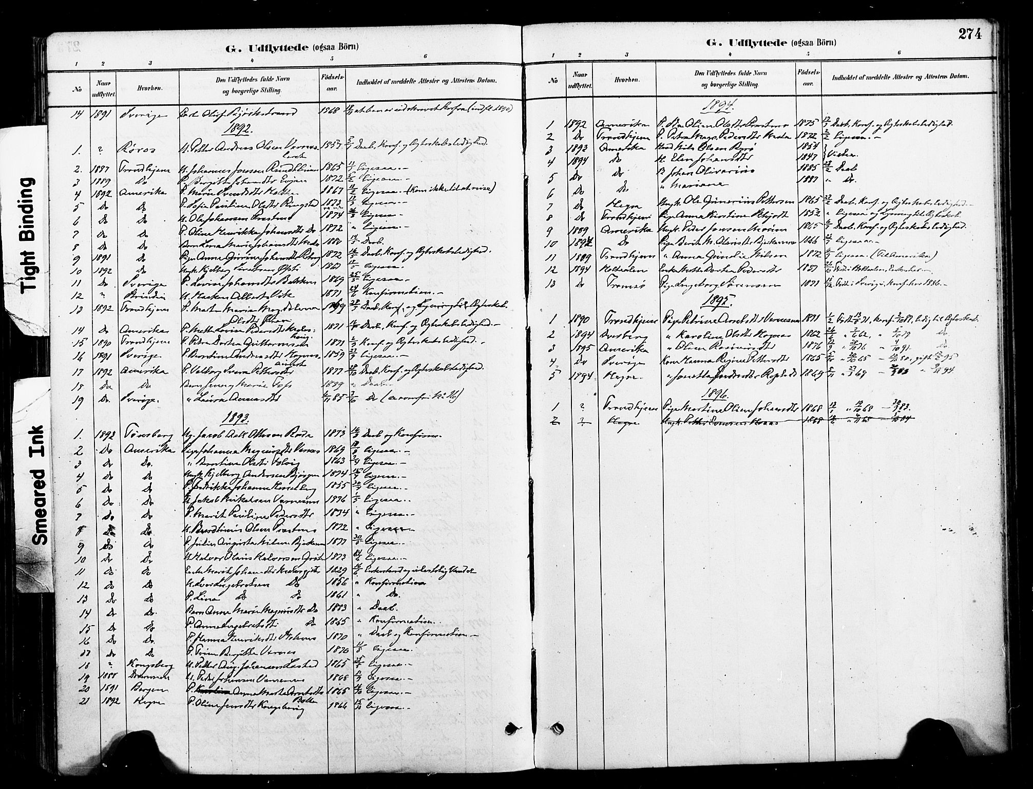 Ministerialprotokoller, klokkerbøker og fødselsregistre - Nord-Trøndelag, SAT/A-1458/709/L0077: Parish register (official) no. 709A17, 1880-1895, p. 274