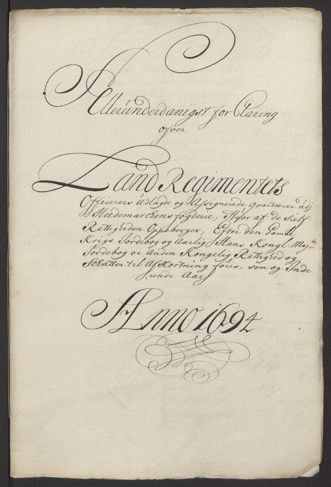 Rentekammeret inntil 1814, Reviderte regnskaper, Fogderegnskap, RA/EA-4092/R16/L1035: Fogderegnskap Hedmark, 1694, p. 137