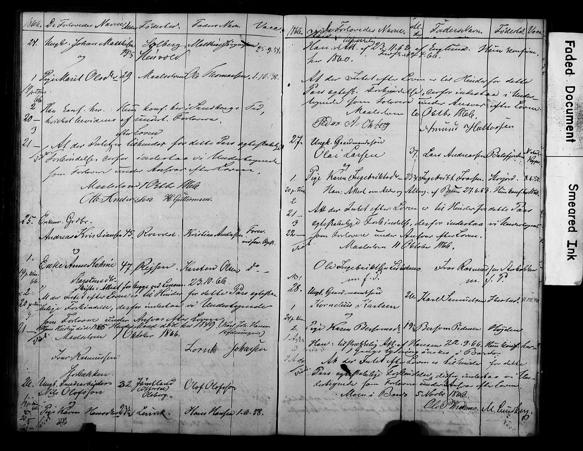 Målselv sokneprestembete, AV/SATØ-S-1311/I/Id/L0037: Banns register no. 37, 1853-1870