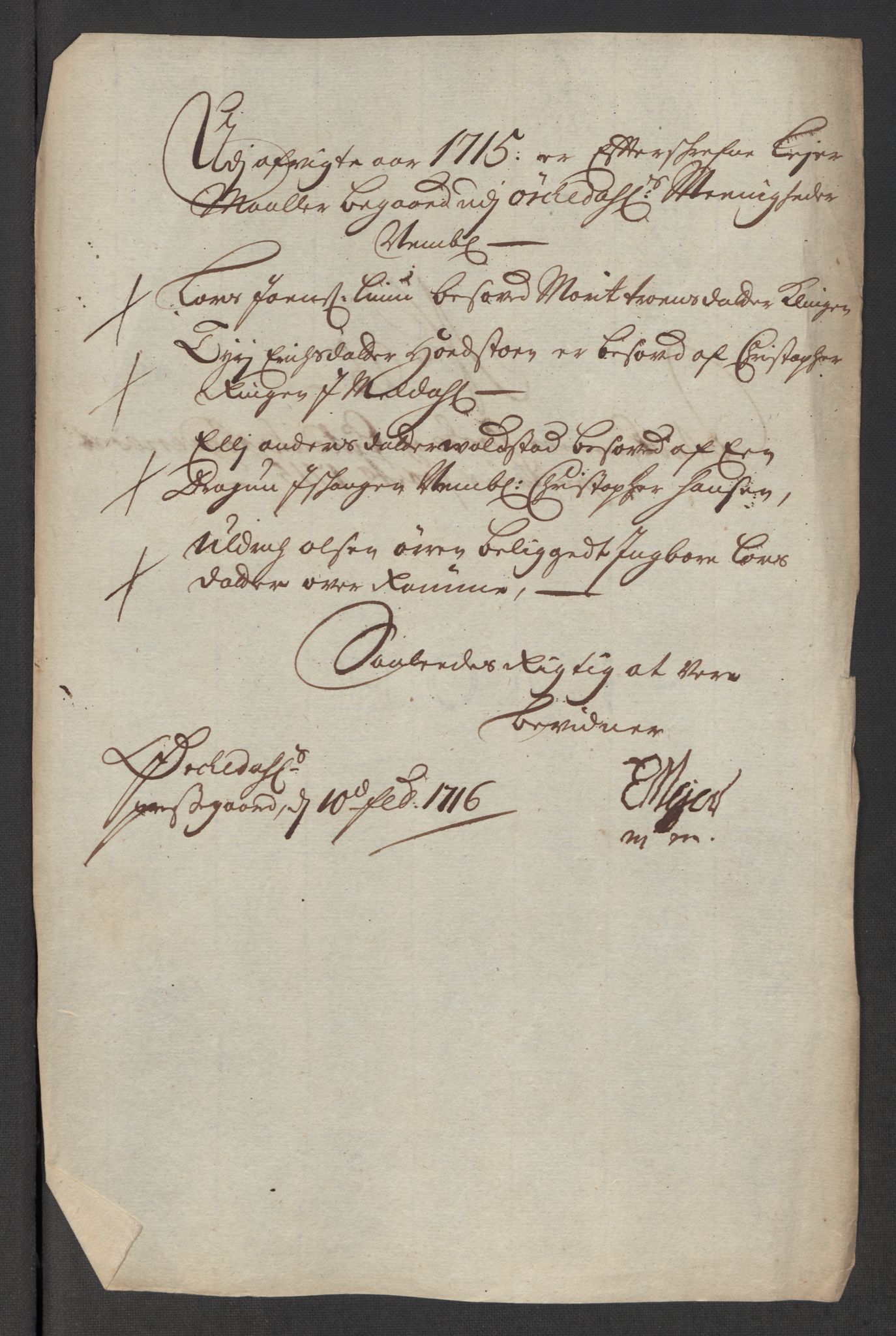 Rentekammeret inntil 1814, Reviderte regnskaper, Fogderegnskap, AV/RA-EA-4092/R60/L3966: Fogderegnskap Orkdal og Gauldal, 1715, p. 225