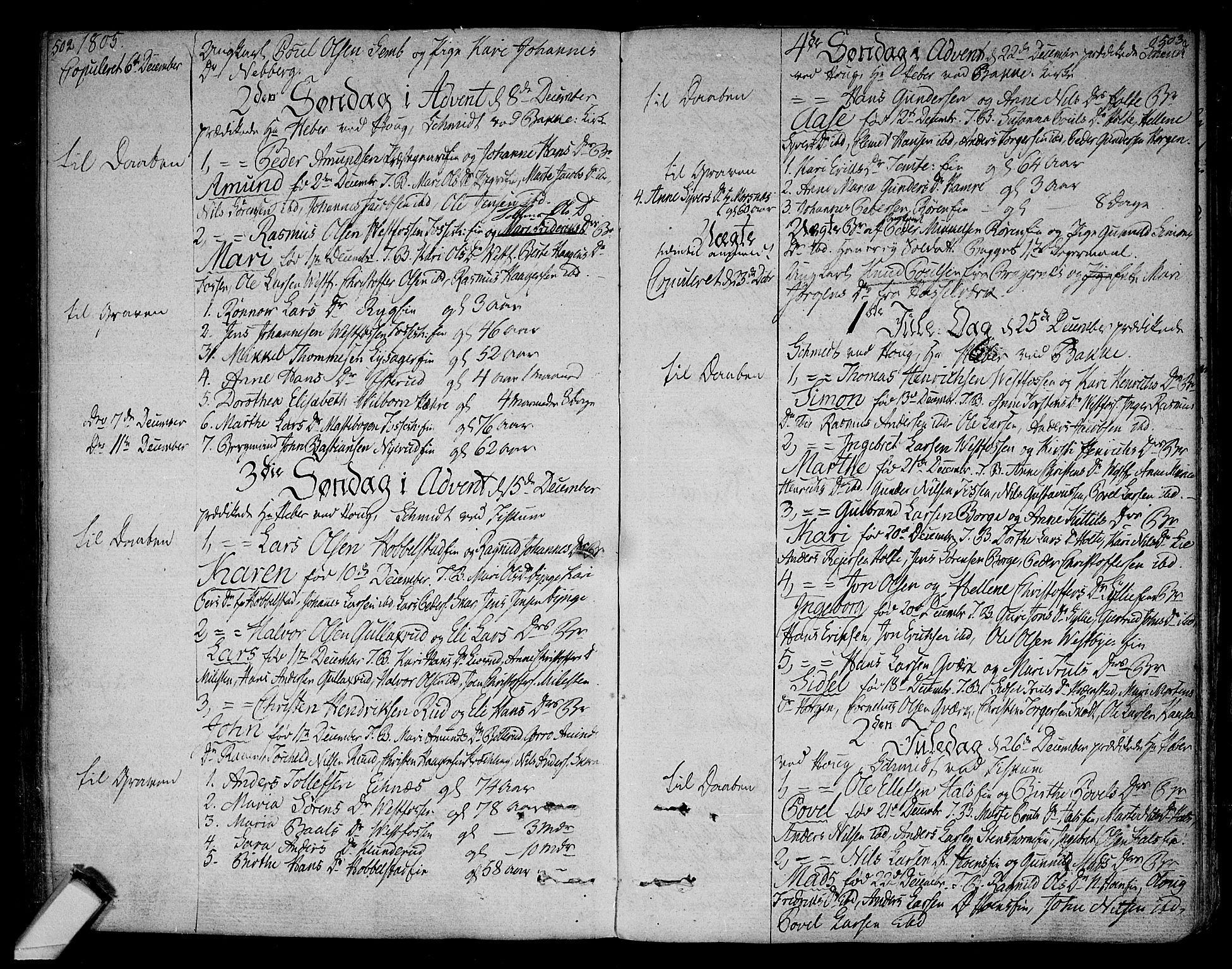 Eiker kirkebøker, SAKO/A-4/F/Fa/L0009: Parish register (official) no. I 9, 1789-1806, p. 502-503