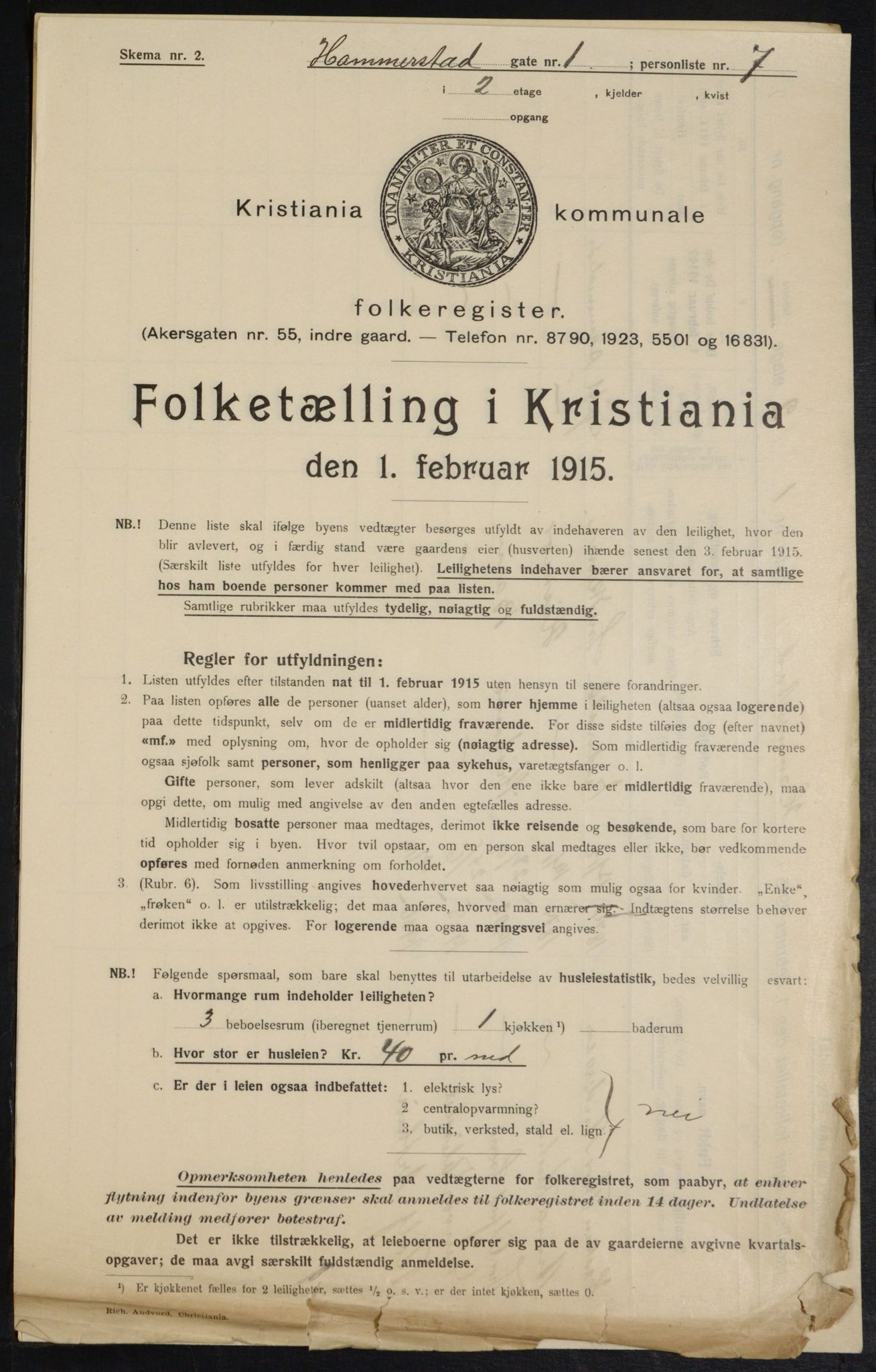 OBA, Municipal Census 1915 for Kristiania, 1915, p. 34150