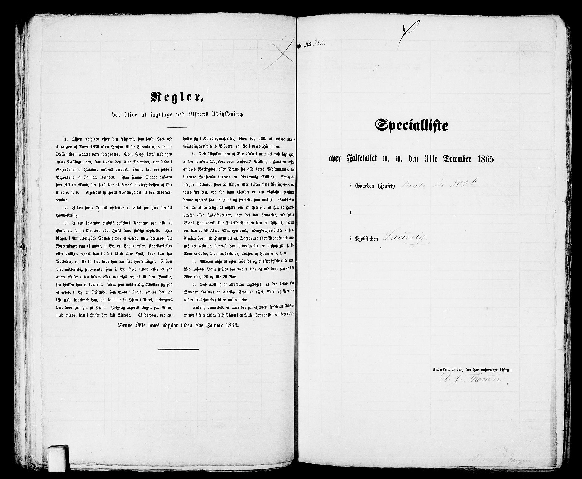 RA, 1865 census for Larvik, 1865, p. 787