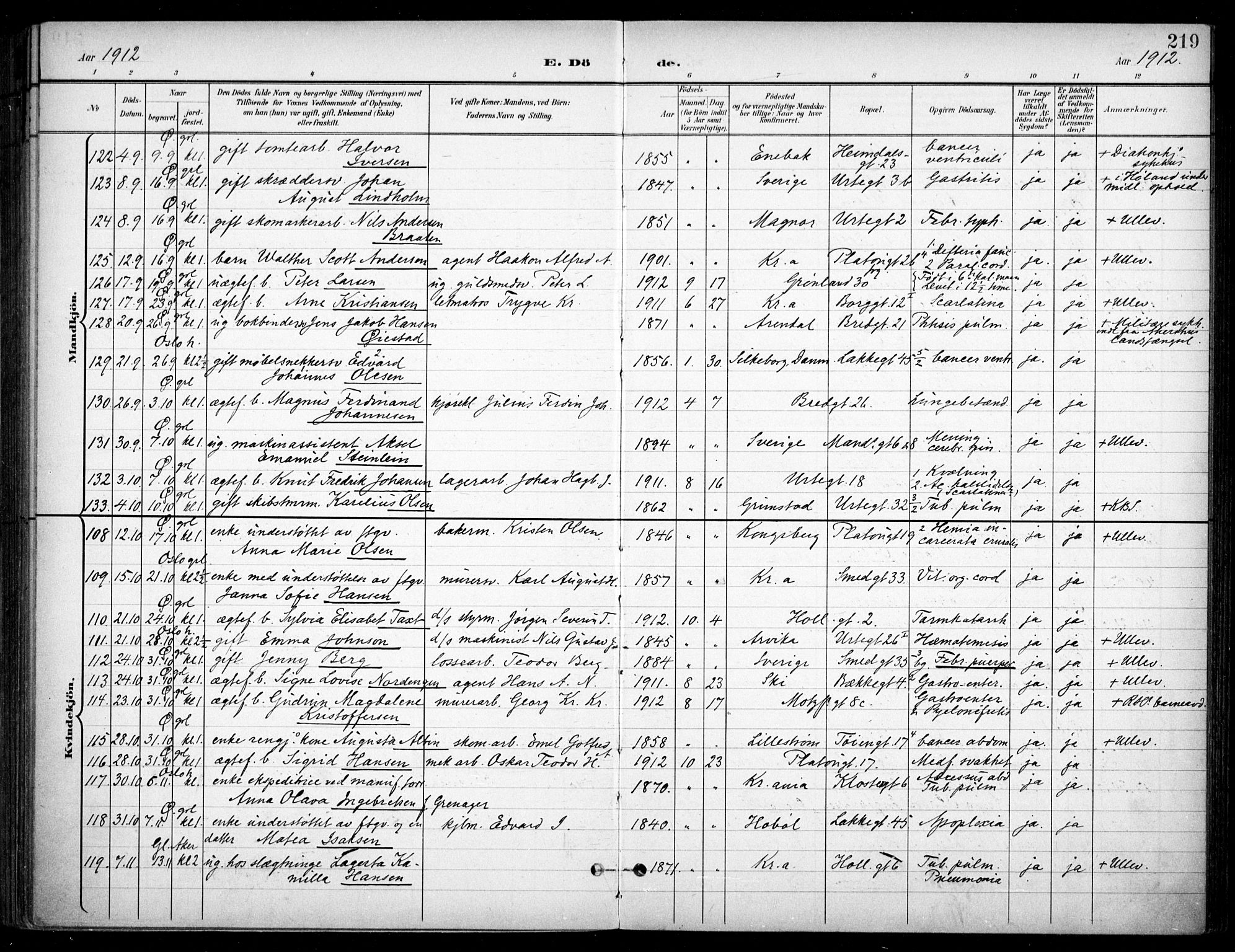 Grønland prestekontor Kirkebøker, SAO/A-10848/F/Fa/L0016: Parish register (official) no. 16, 1898-1918, p. 219