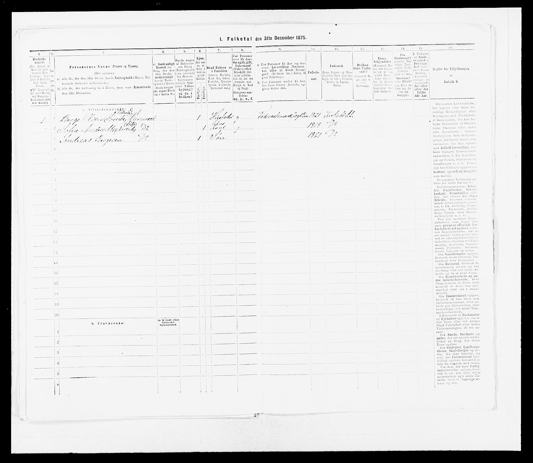 SAB, 1875 census for 1415P Lavik, 1875, p. 994