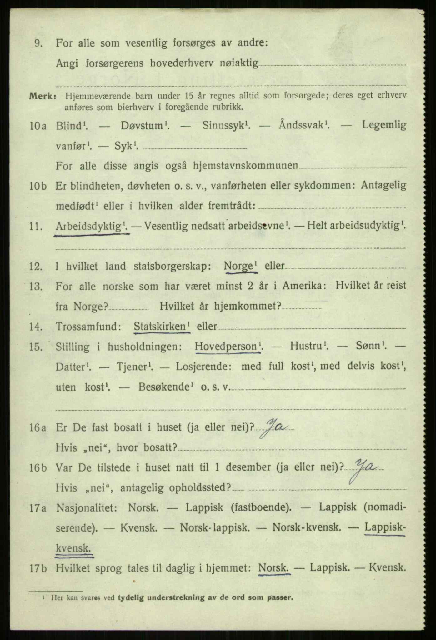 SATØ, 1920 census for Balsfjord, 1920, p. 5041