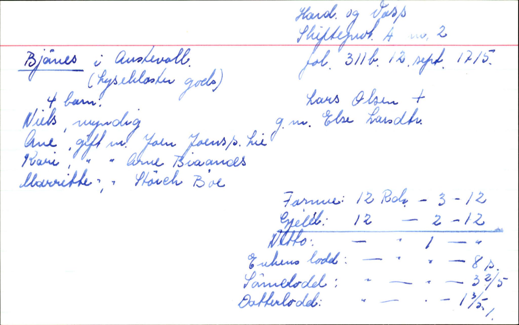 Skiftekort ved Statsarkivet i Bergen, SAB/SKIFTEKORT/002/L0001: Skifteprotokoll nr. 1-3, 1695-1721, p. 1449