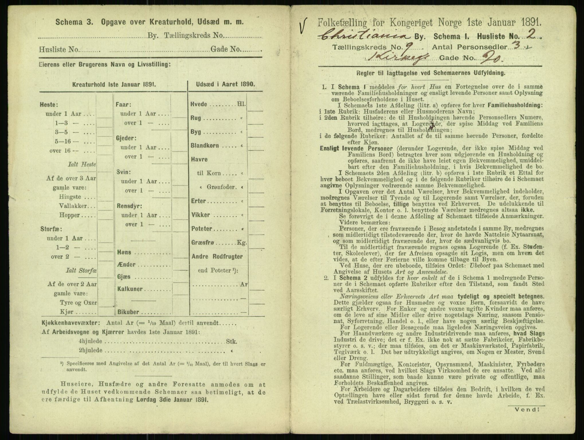 RA, 1891 census for 0301 Kristiania, 1891, p. 3987