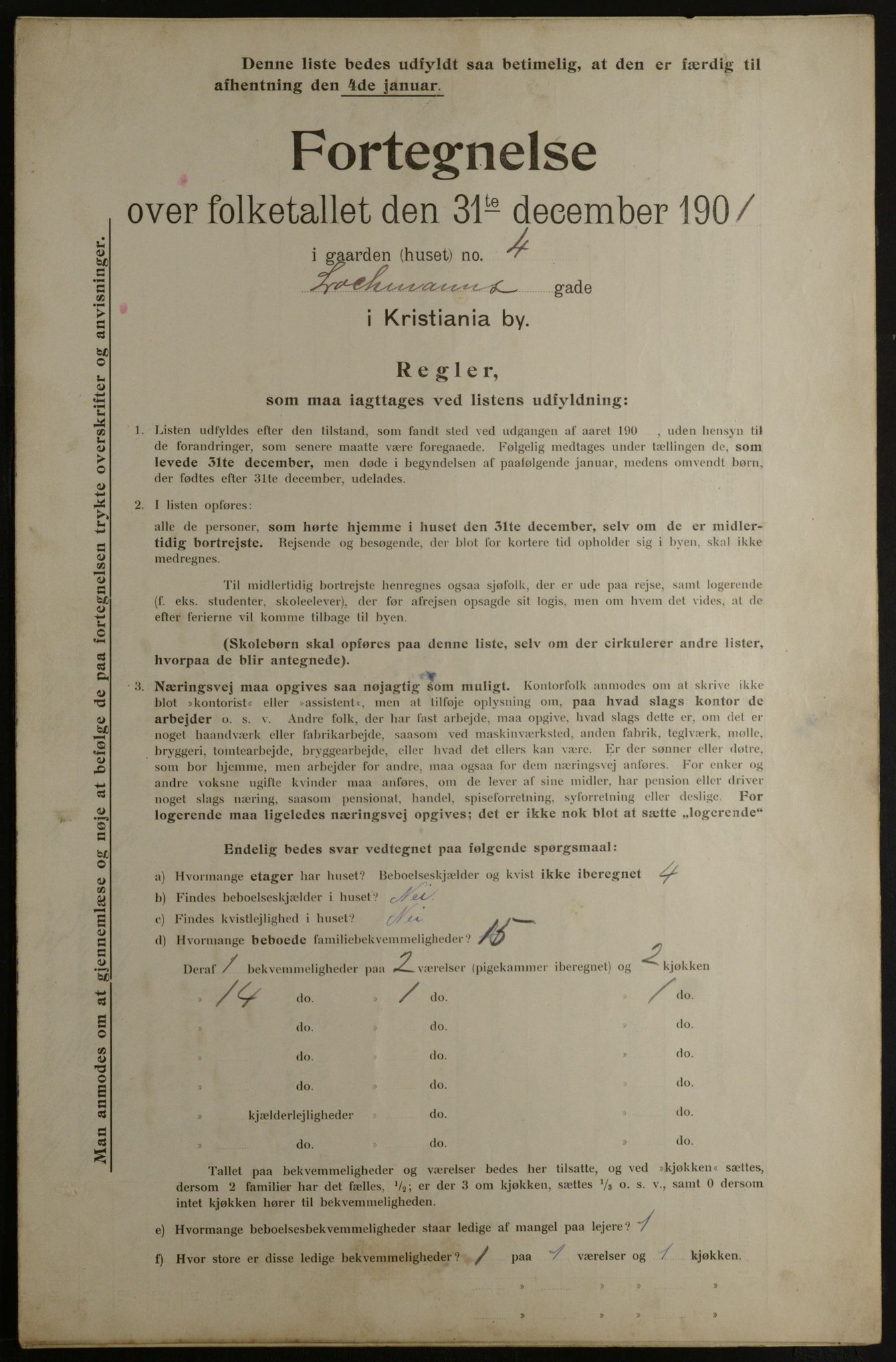 OBA, Municipal Census 1901 for Kristiania, 1901, p. 12580