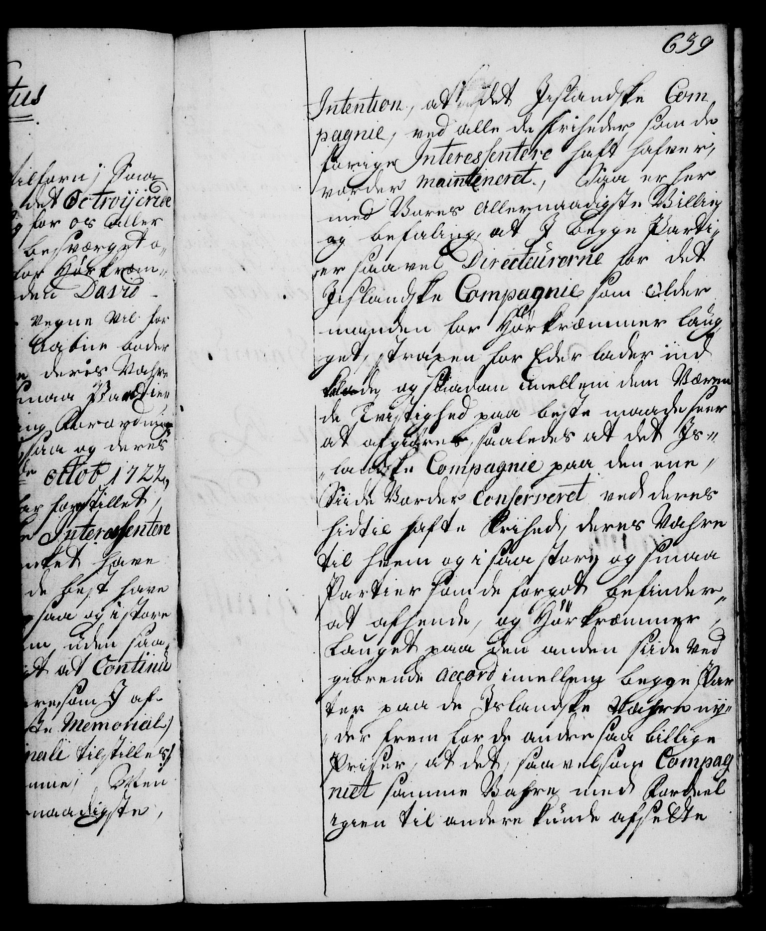 Rentekammeret, Kammerkanselliet, RA/EA-3111/G/Gg/Gga/L0003: Norsk ekspedisjonsprotokoll med register (merket RK 53.3), 1727-1734, p. 639