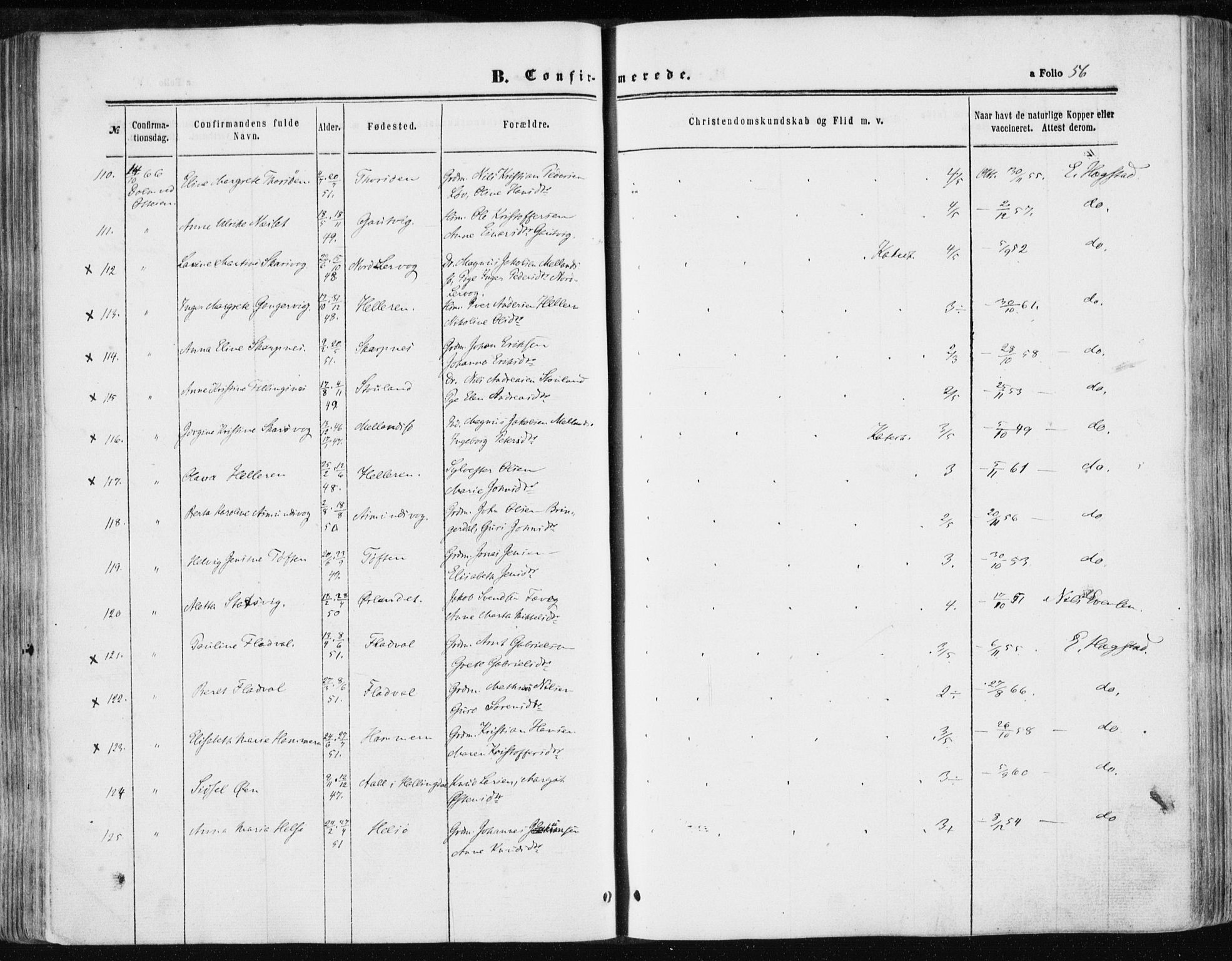 Ministerialprotokoller, klokkerbøker og fødselsregistre - Sør-Trøndelag, AV/SAT-A-1456/634/L0531: Parish register (official) no. 634A07, 1861-1870, p. 56