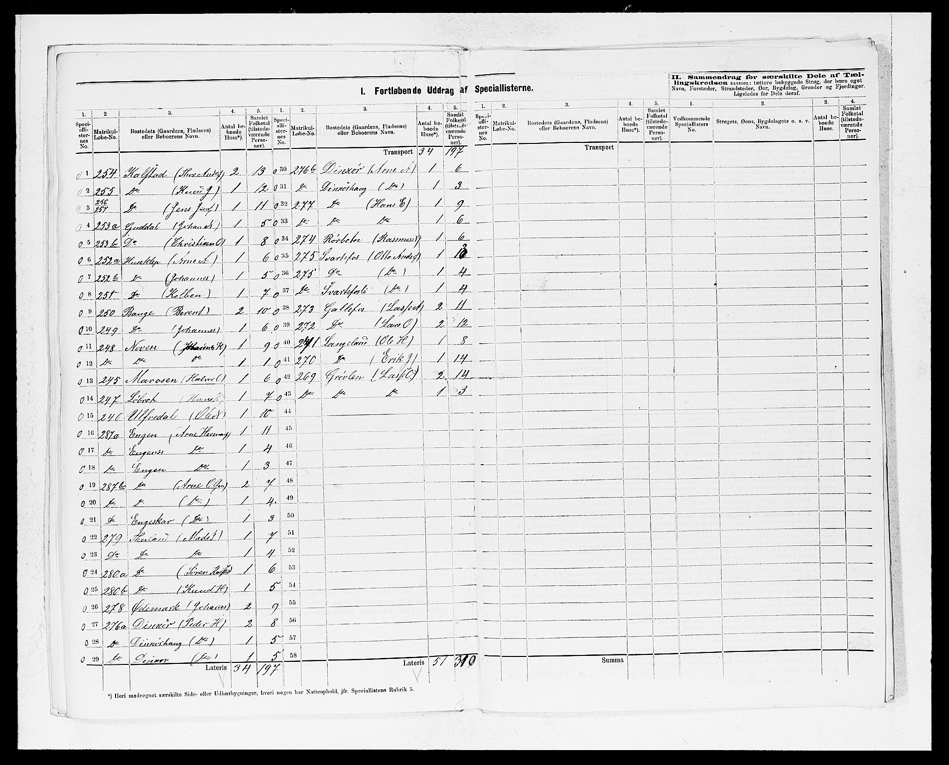 SAB, 1875 census for 1429P Ytre Holmedal, 1875, p. 43