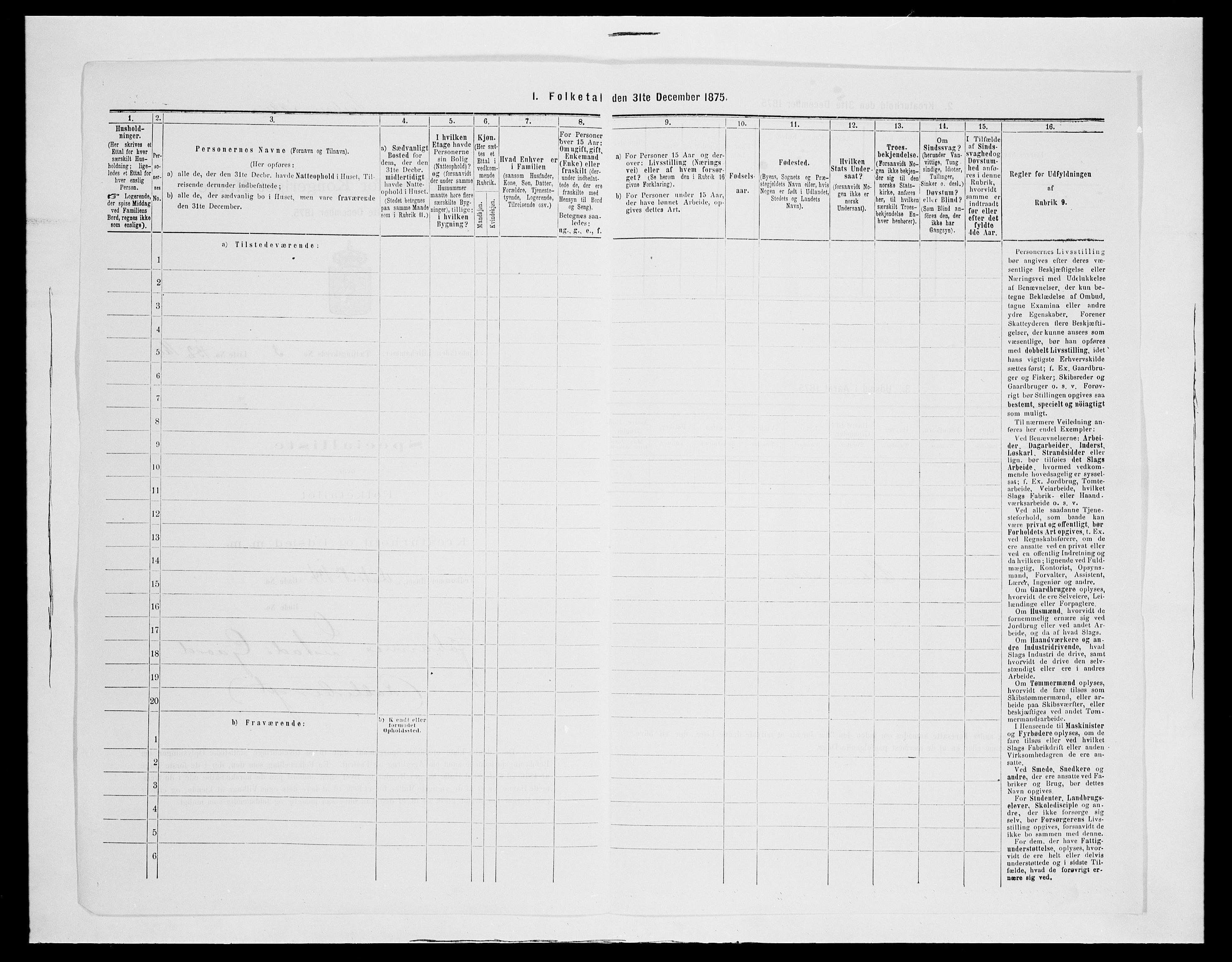 SAH, 1875 census for 0501B Fåberg/Lillehammer, 1875, p. 357