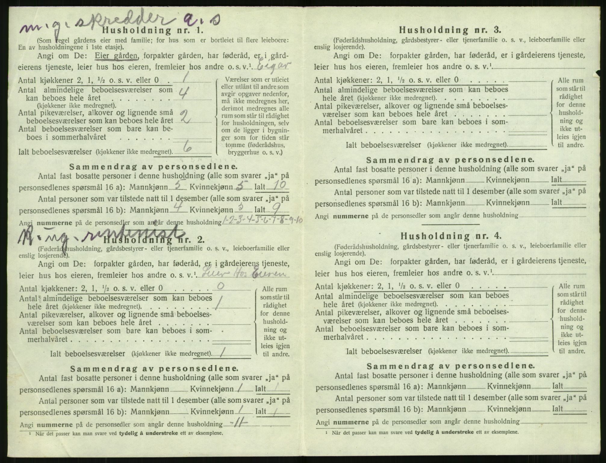 SAT, 1920 census for Stordal, 1920, p. 177