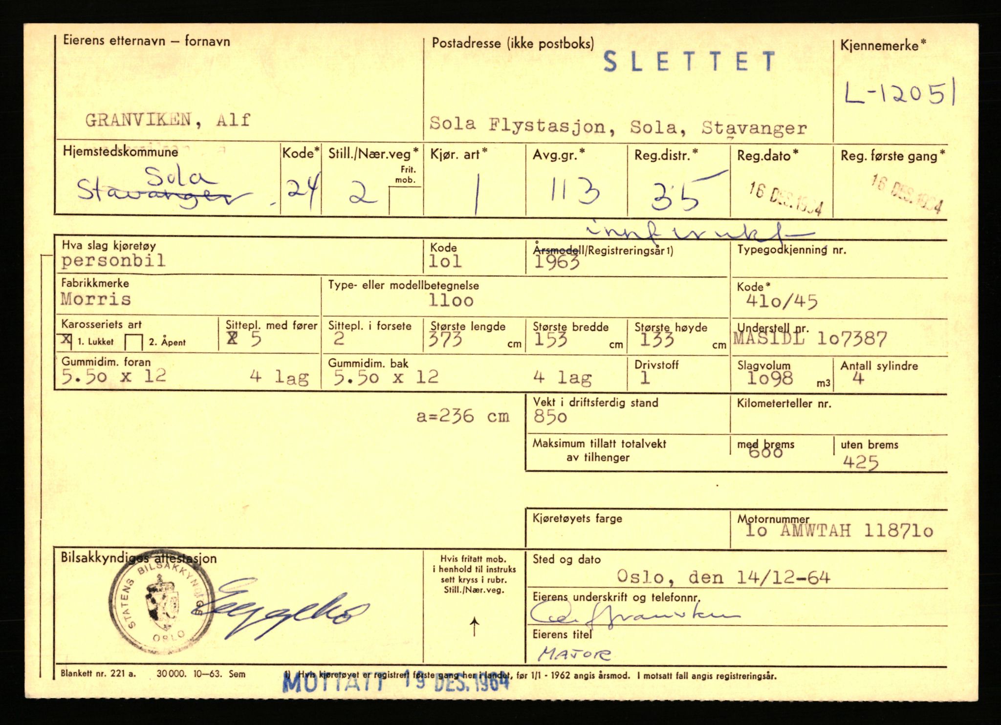 Stavanger trafikkstasjon, AV/SAST-A-101942/0/F/L0022: L-12000 - L-12499, 1930-1971, p. 199