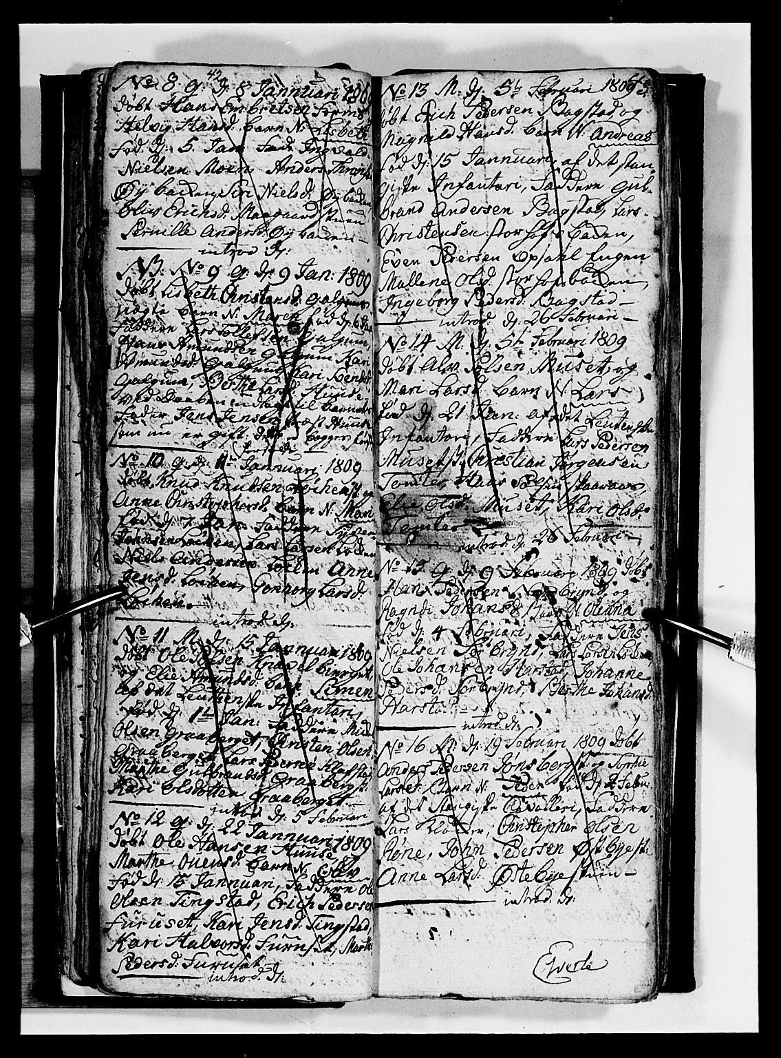 Romedal prestekontor, SAH/PREST-004/L/L0004: Parish register (copy) no. 4, 1807-1814, p. 42-43