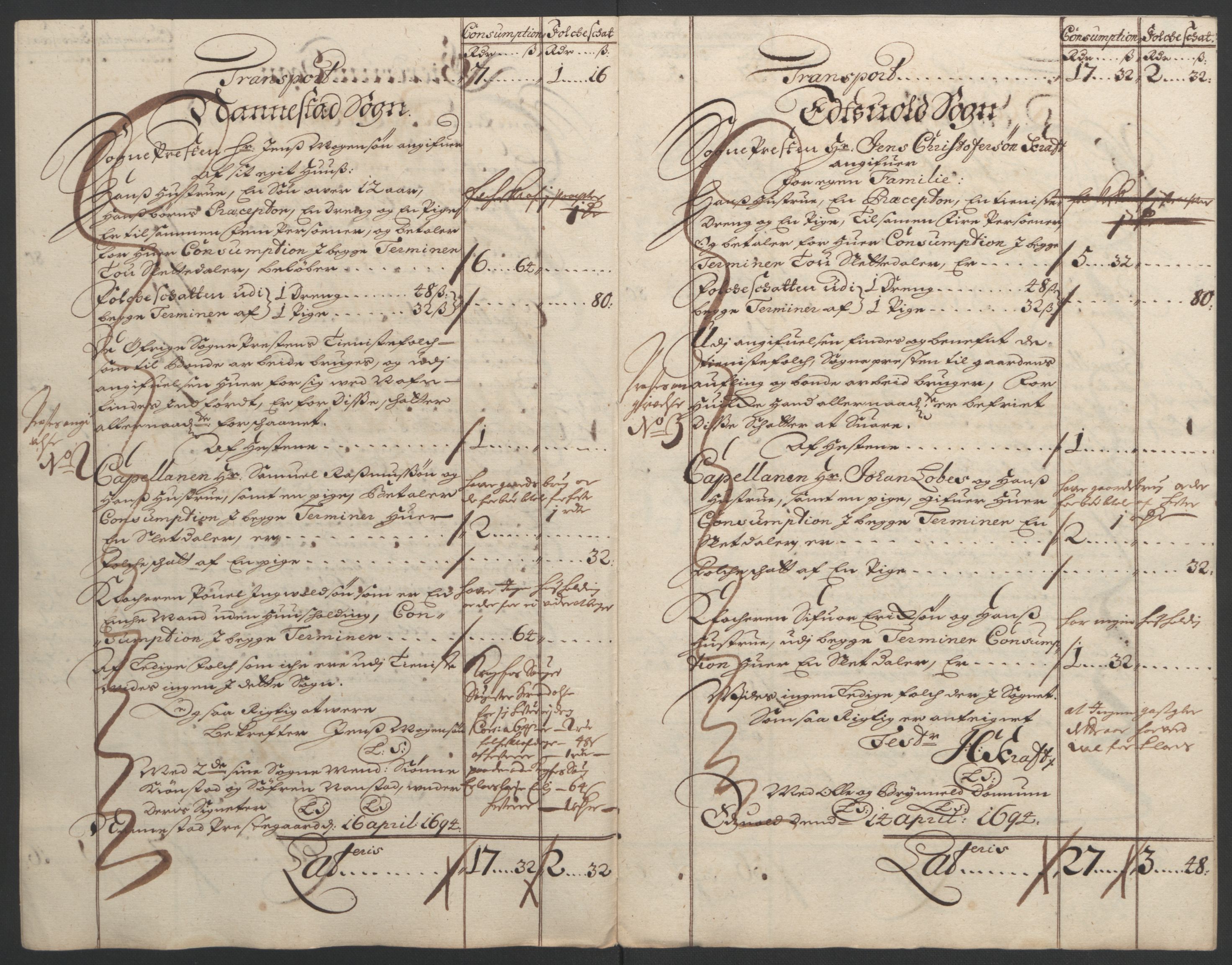 Rentekammeret inntil 1814, Reviderte regnskaper, Fogderegnskap, RA/EA-4092/R12/L0706: Fogderegnskap Øvre Romerike, 1694, p. 254