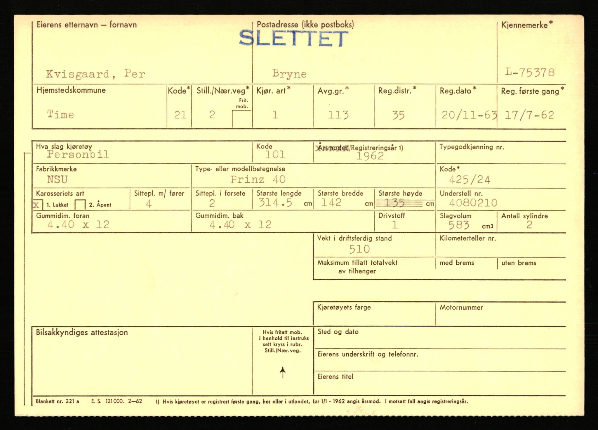 Stavanger trafikkstasjon, AV/SAST-A-101942/0/F/L0068: L-75000 - L-76799, 1930-1971, p. 511