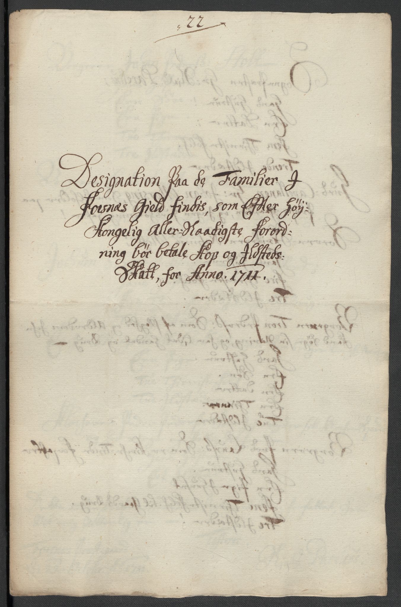 Rentekammeret inntil 1814, Reviderte regnskaper, Fogderegnskap, AV/RA-EA-4092/R64/L4432: Fogderegnskap Namdal, 1711, p. 140