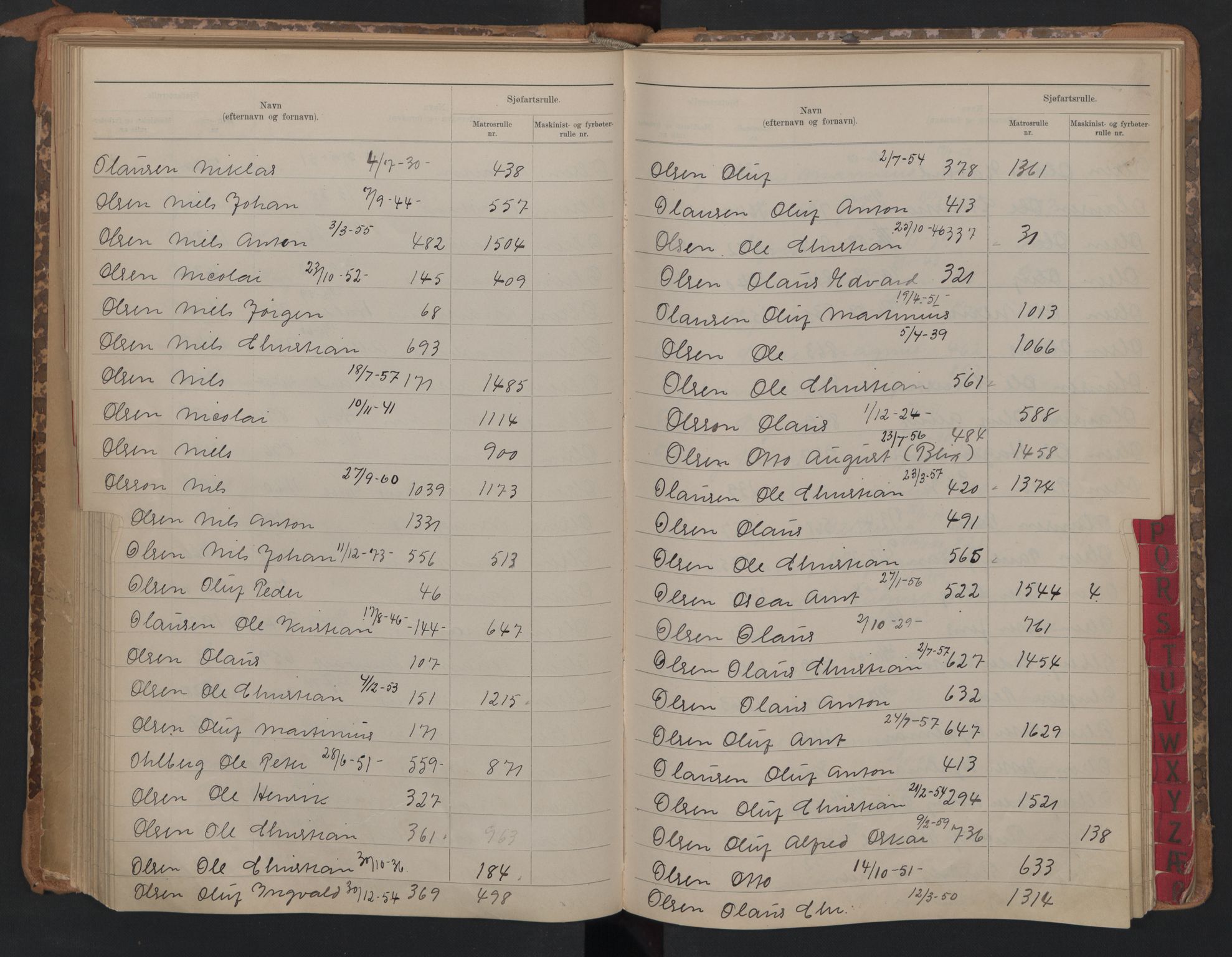 Horten innrulleringskontor, AV/SAKO-A-785/G/Ga/L0002: Register for sjøfartsrulle, 1860-1948, p. 99