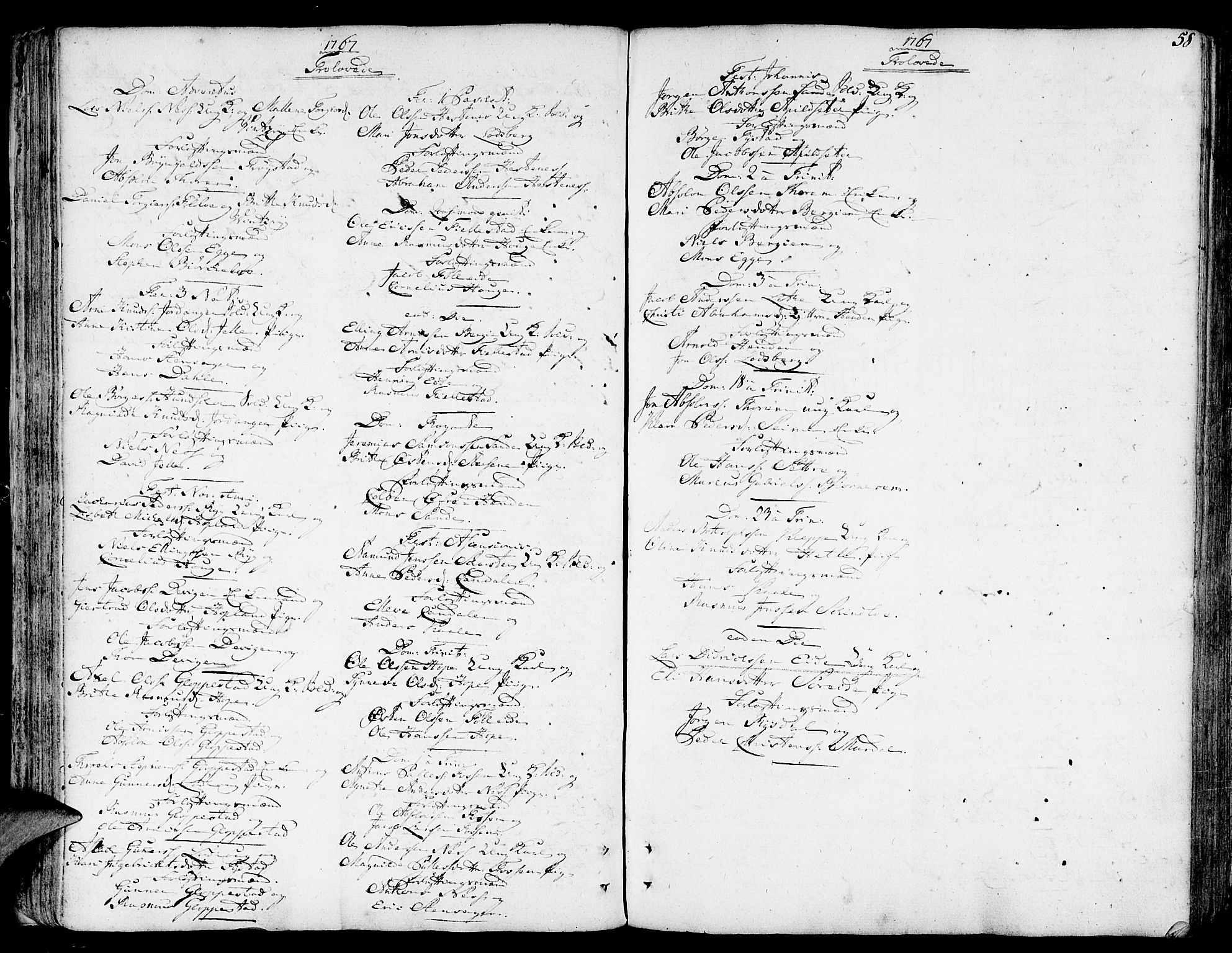 Gloppen sokneprestembete, AV/SAB-A-80101/H/Haa/Haaa/L0004: Parish register (official) no. A 4, 1758-1784, p. 58