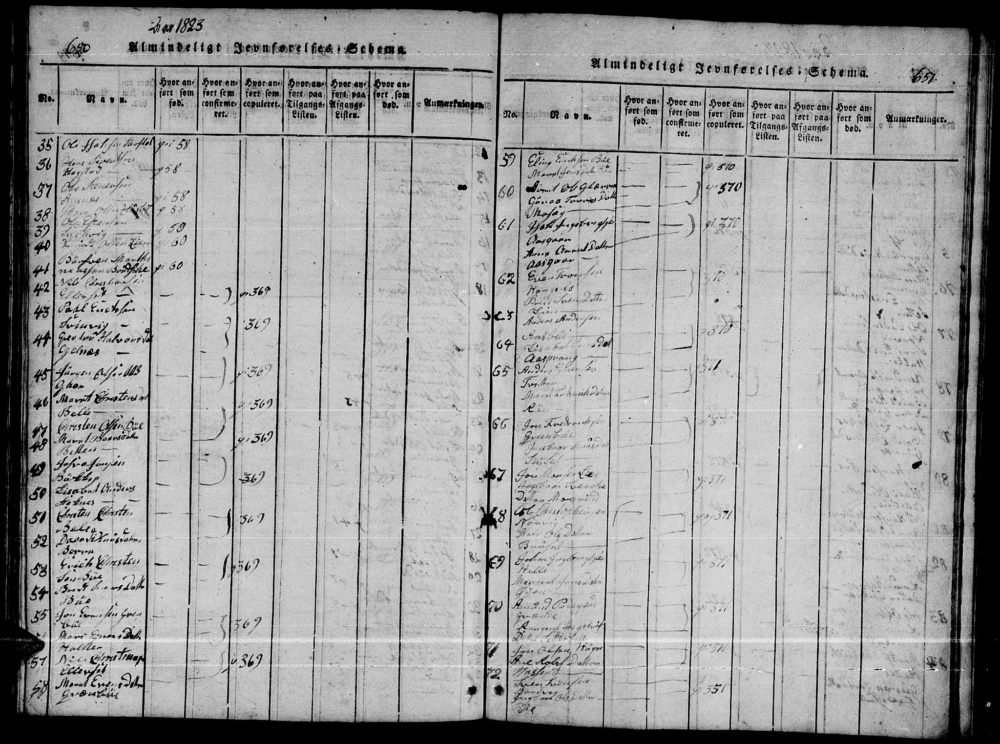 Ministerialprotokoller, klokkerbøker og fødselsregistre - Møre og Romsdal, AV/SAT-A-1454/592/L1031: Parish register (copy) no. 592C01, 1820-1833, p. 650-651