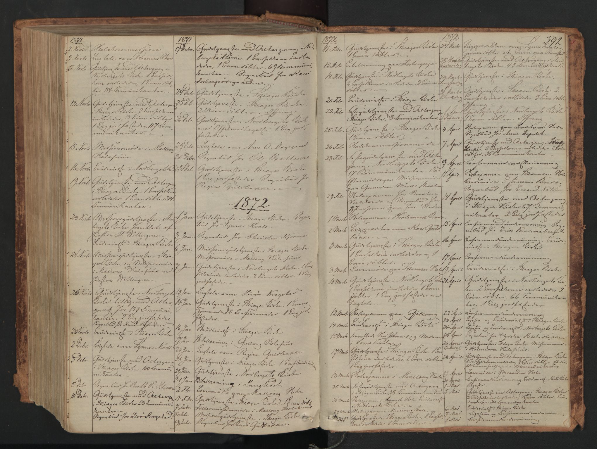 Skjåk prestekontor, SAH/PREST-072/H/Ha/Haa/L0001: Parish register (official) no. 1, 1863-1879, p. 392