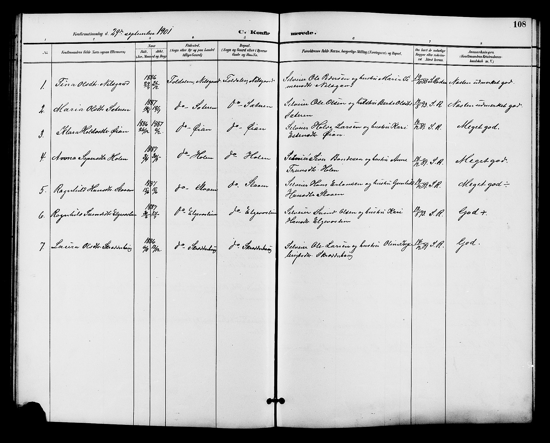 Alvdal prestekontor, AV/SAH-PREST-060/H/Ha/Hab/L0004: Parish register (copy) no. 4, 1894-1910, p. 108