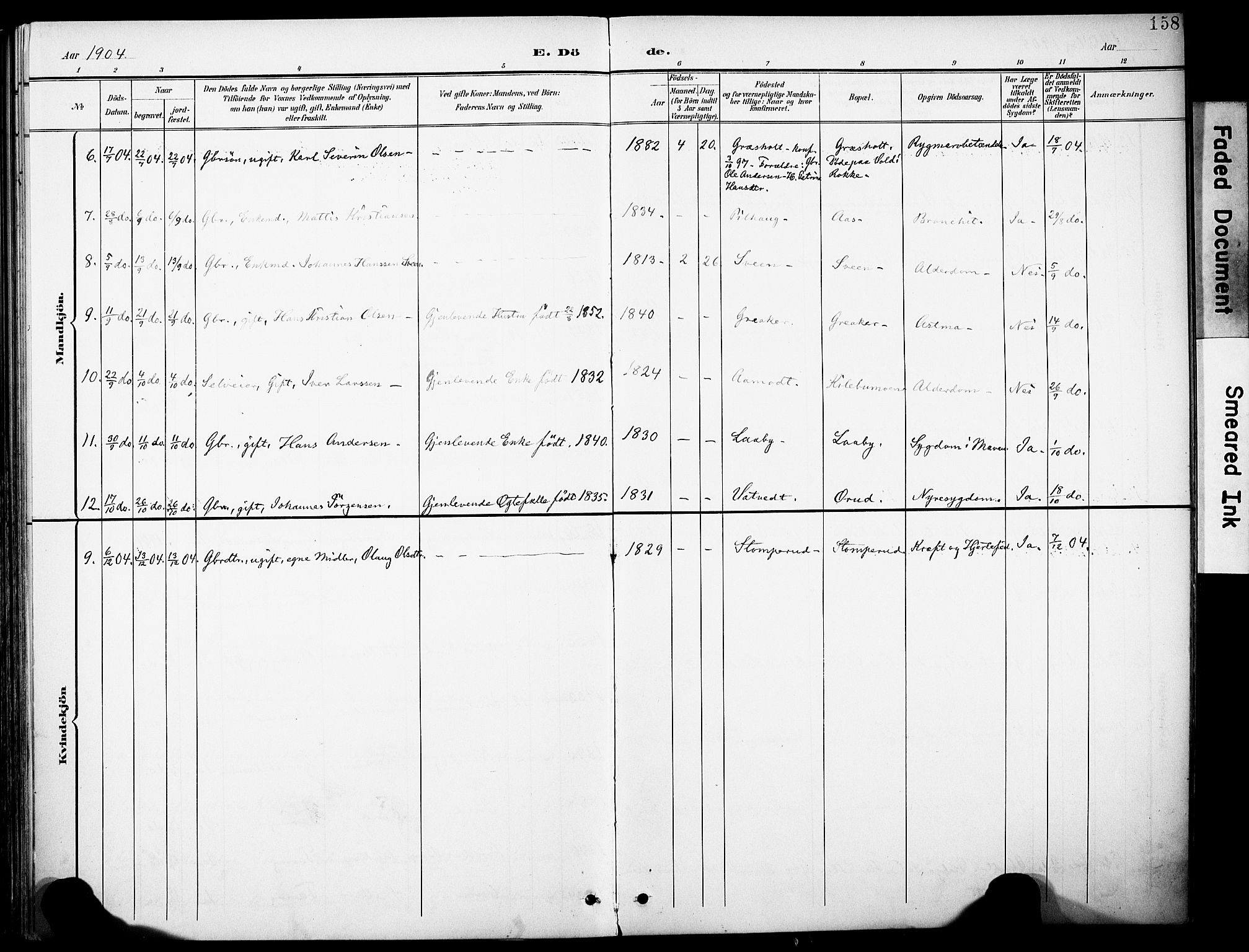 Rakkestad prestekontor Kirkebøker, AV/SAO-A-2008/F/Fb/L0002: Parish register (official) no. II 2, 1900-1920, p. 158