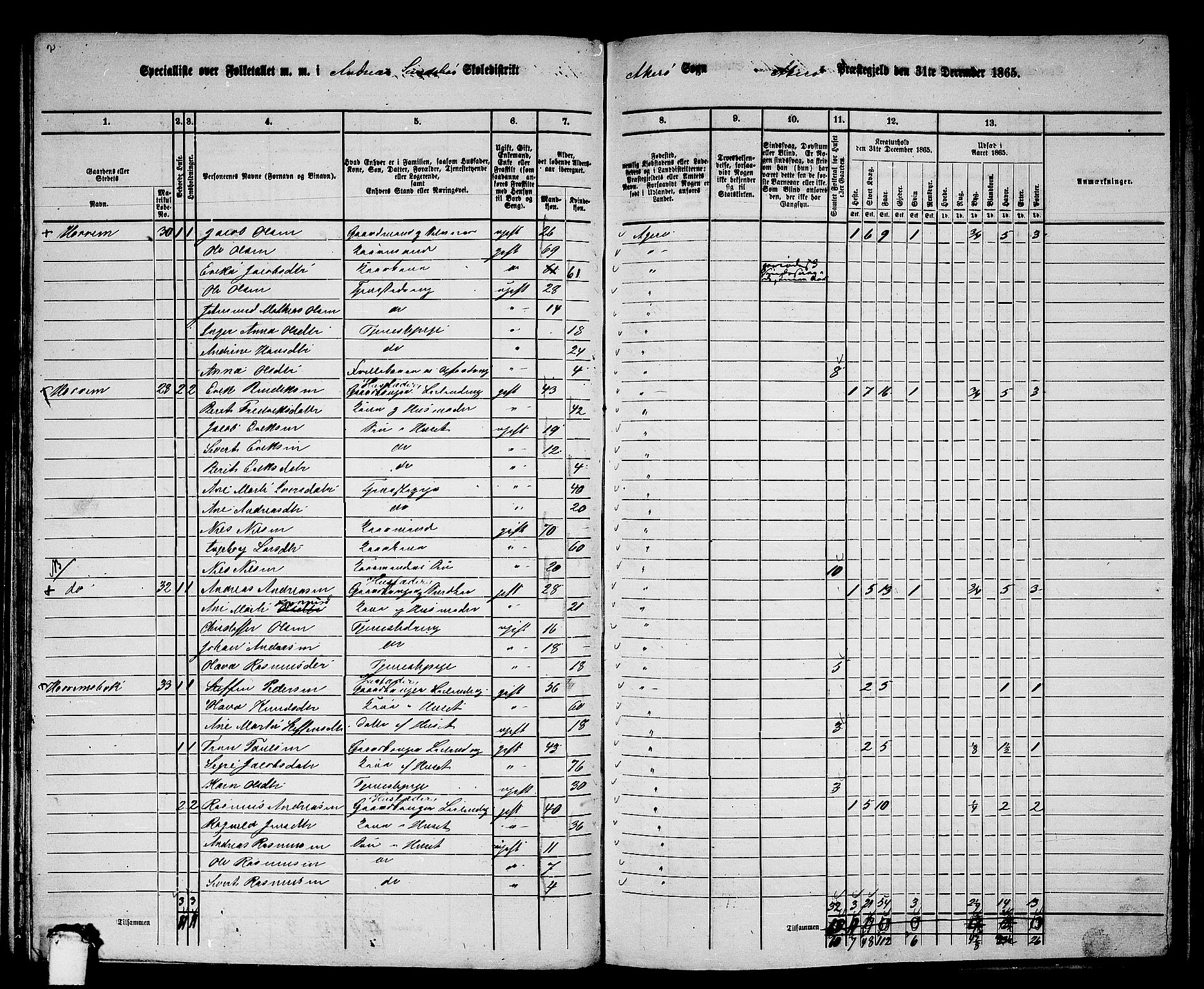 RA, 1865 census for Aukra, 1865, p. 84