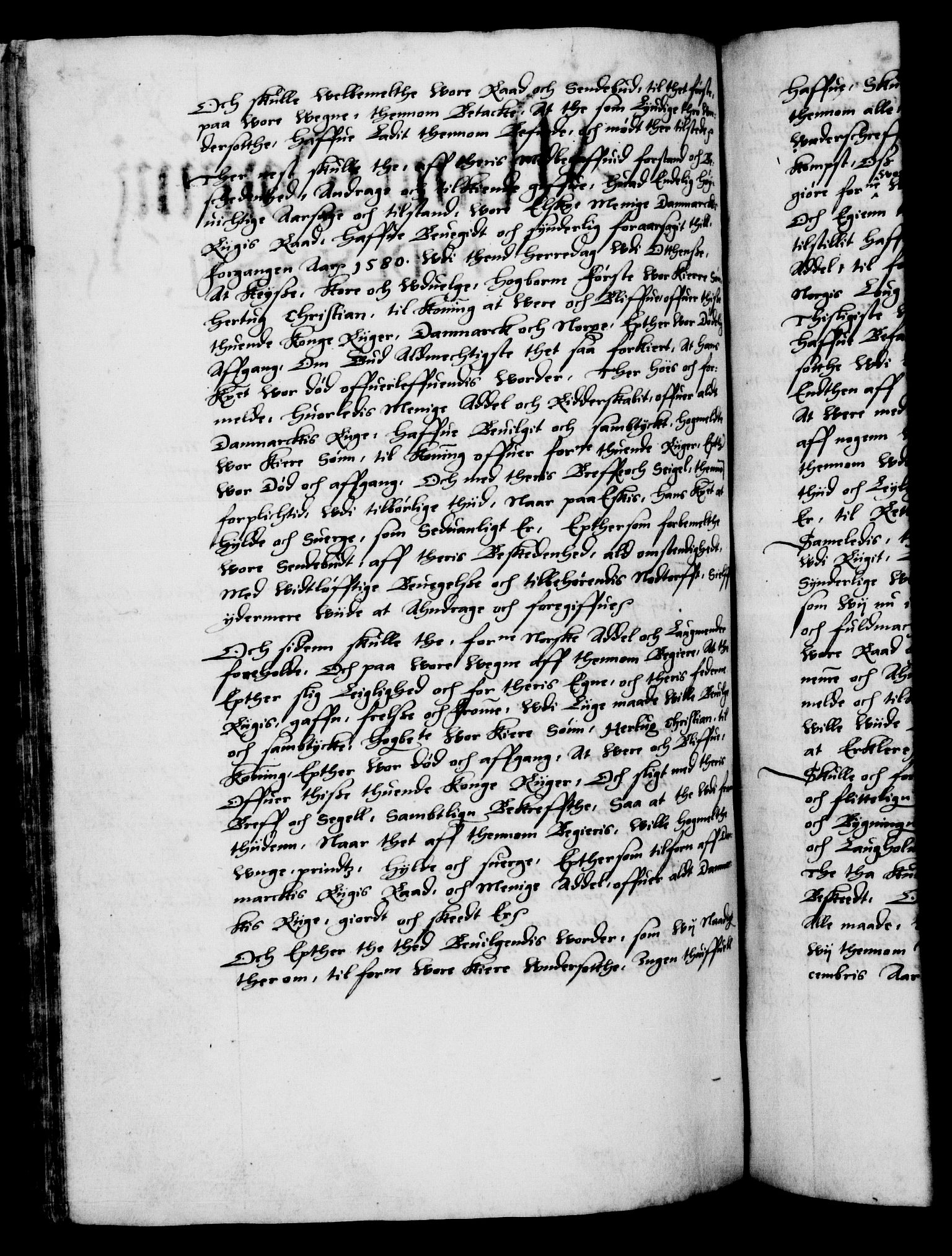 Danske Kanselli 1572-1799, RA/EA-3023/F/Fc/Fca/Fcaa/L0001: Norske registre (mikrofilm), 1572-1588, p. 343b