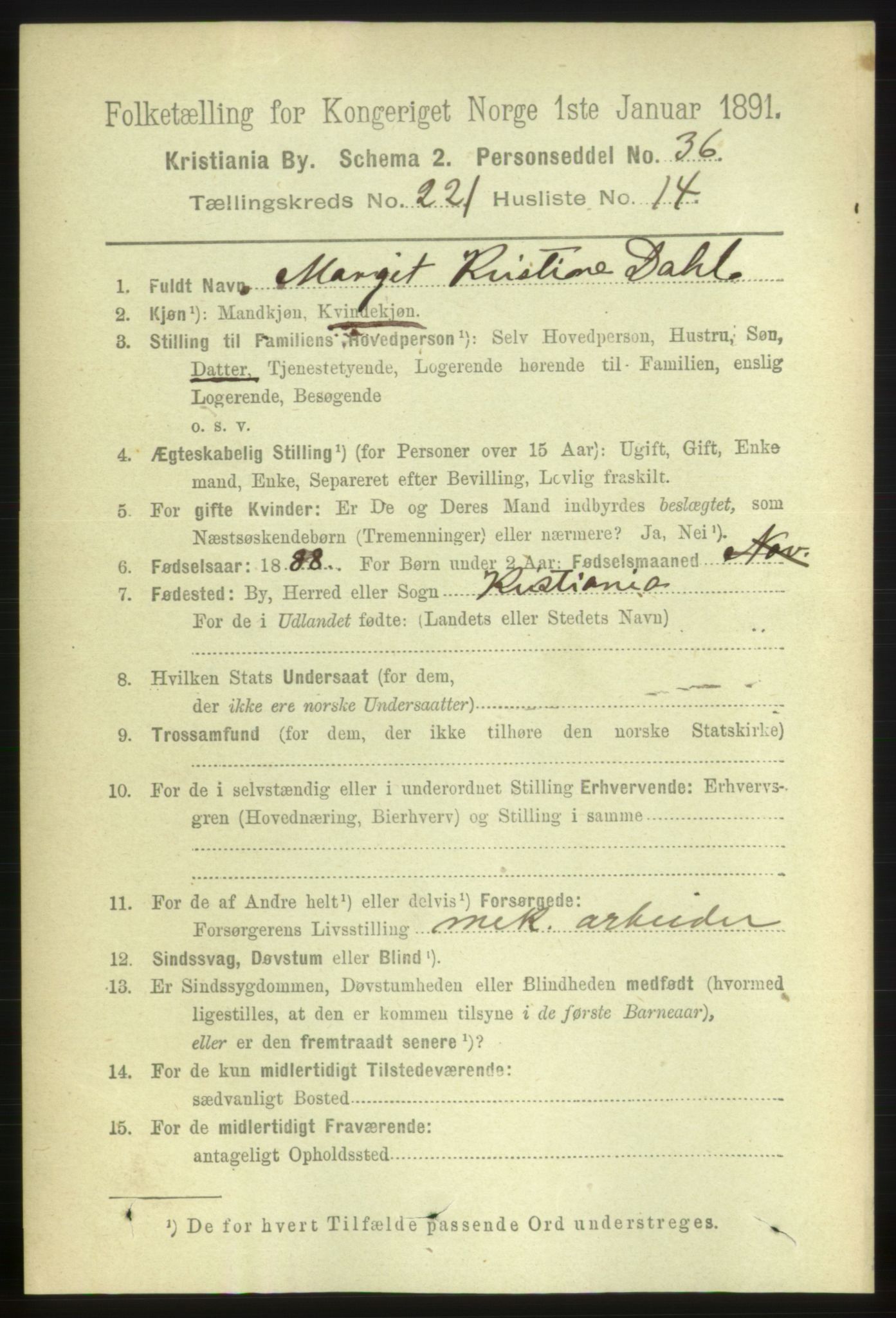 RA, 1891 census for 0301 Kristiania, 1891, p. 132881