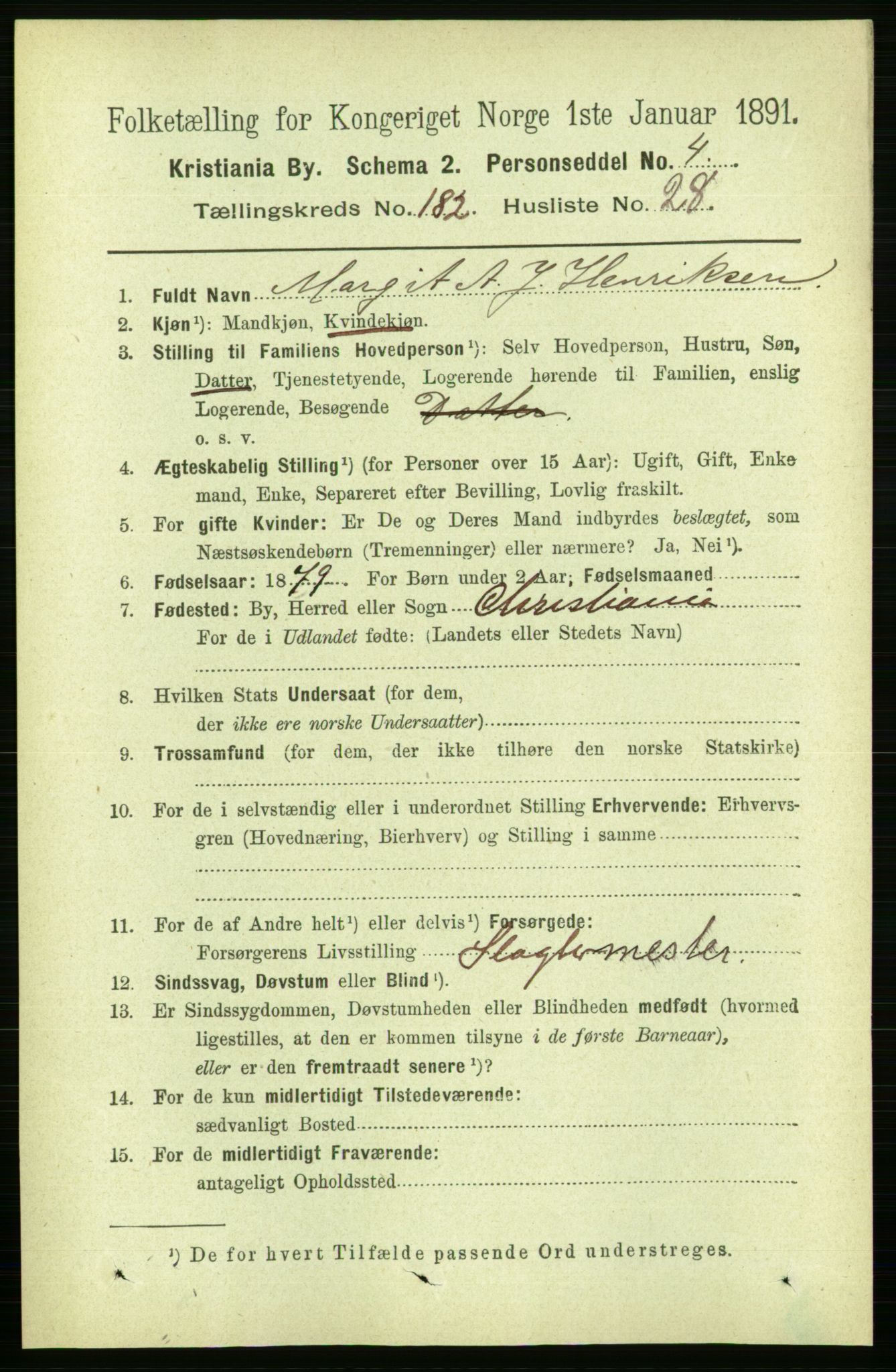 RA, 1891 census for 0301 Kristiania, 1891, p. 109053