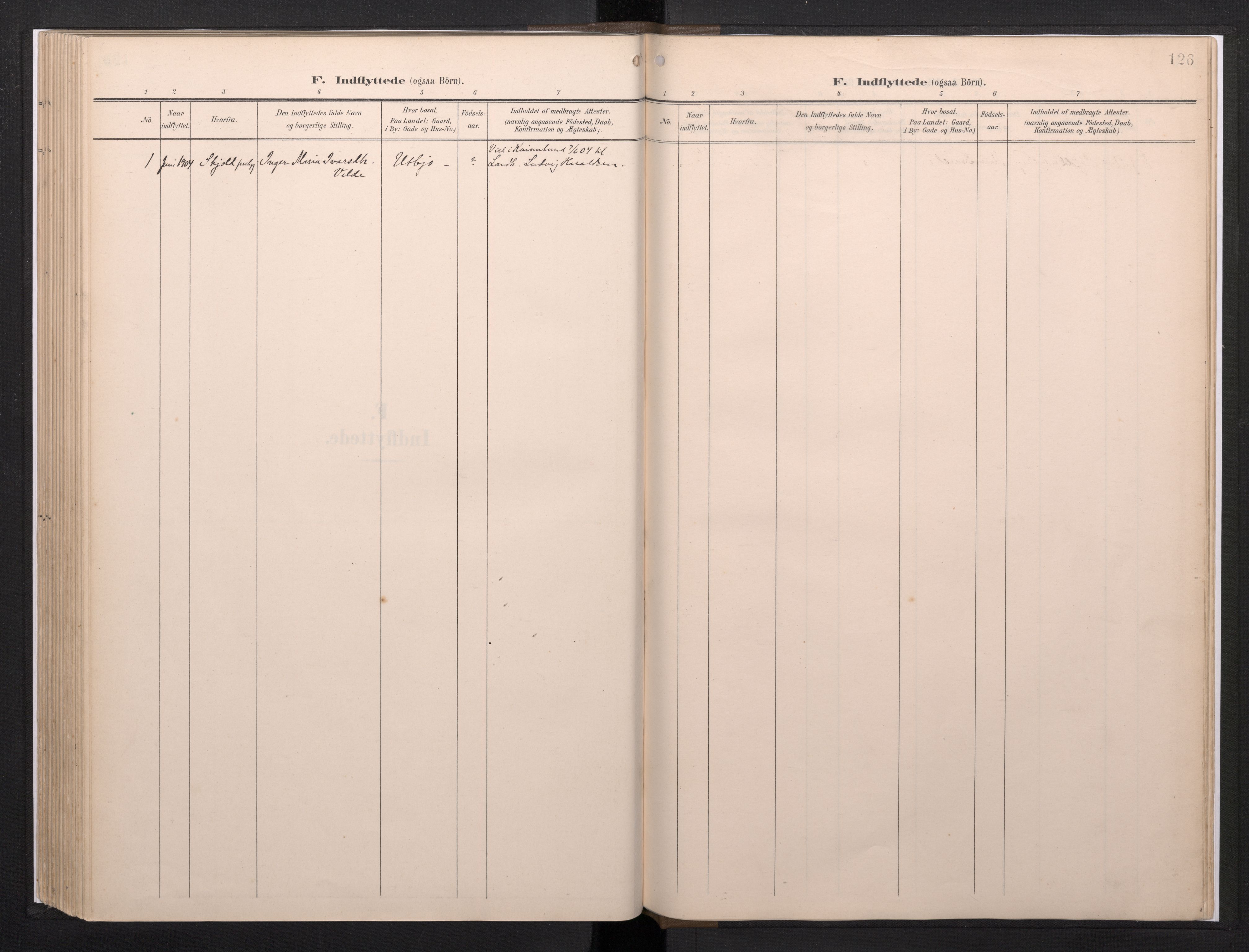 Fjelberg sokneprestembete, SAB/A-75201/H/Haa: Parish register (official) no. E 1, 1903-1948, p. 126